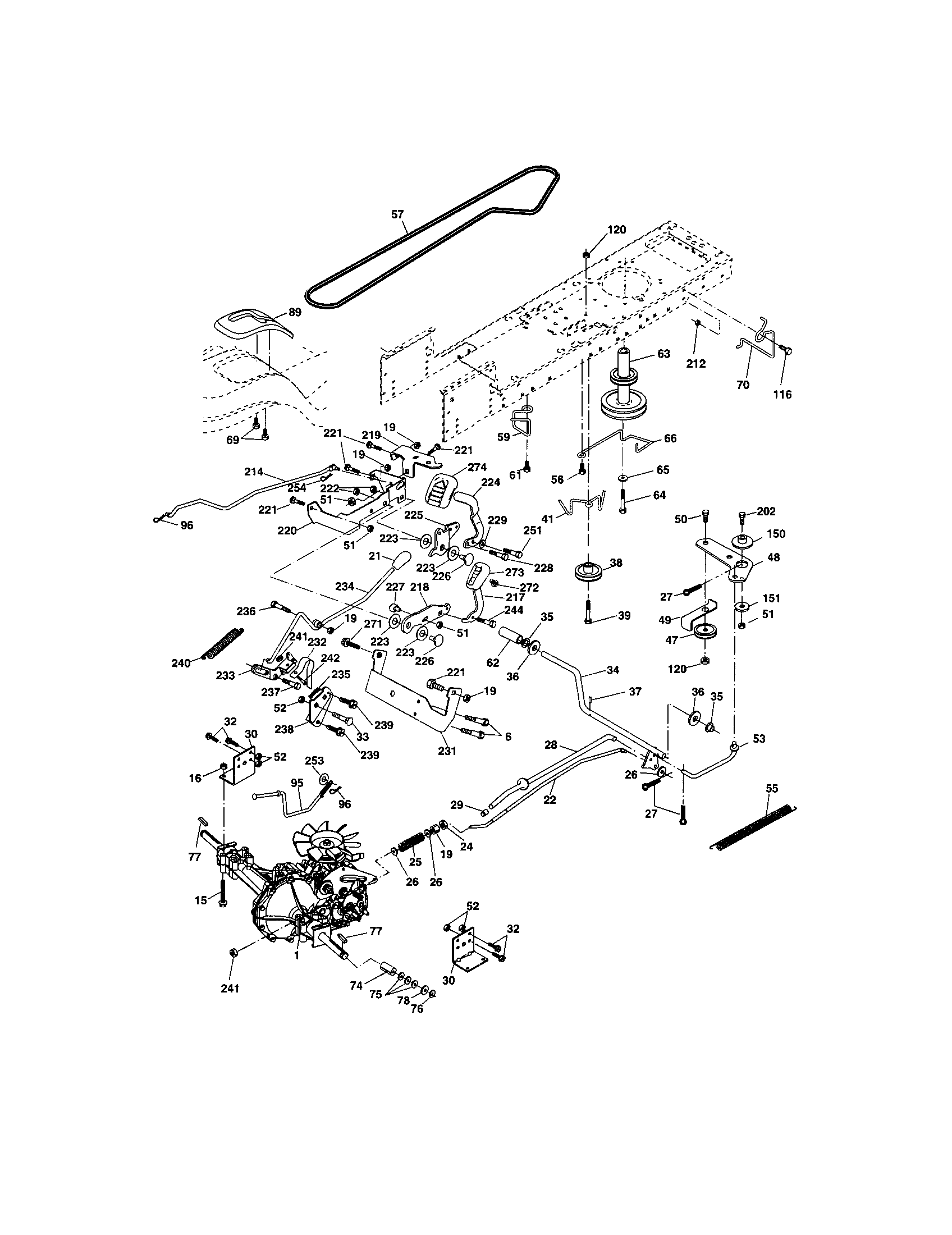 Craftsman 917273505 ground drive diagram