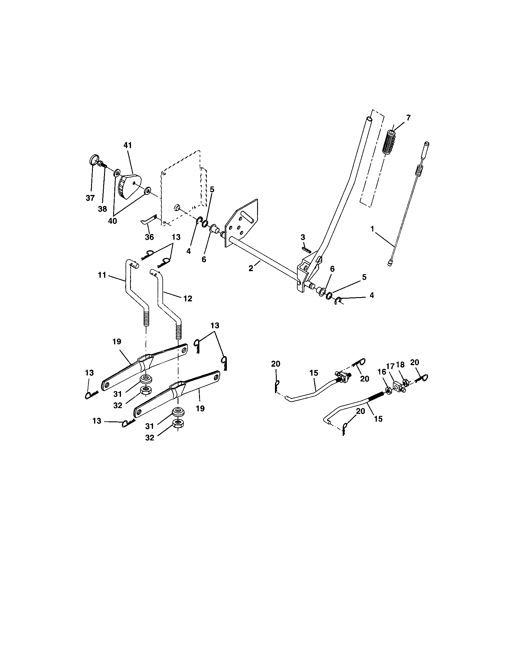 Craftsman 917273505 lift assembly diagram