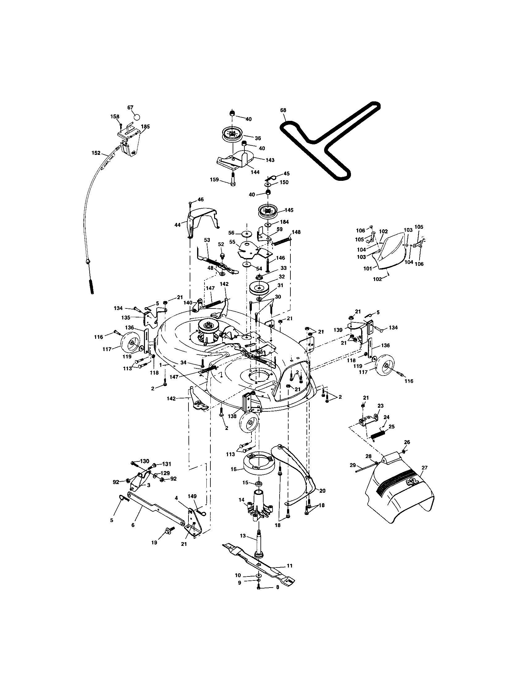 Craftsman 917273505 mower deck diagram