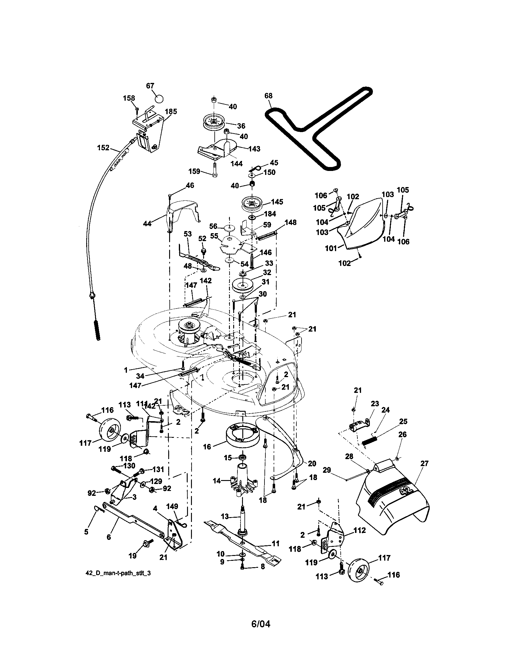 Craftsman 917273753 mower deck diagram