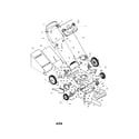 Troybilt 12AD566N766 deck/handle/bag/wheel diagram