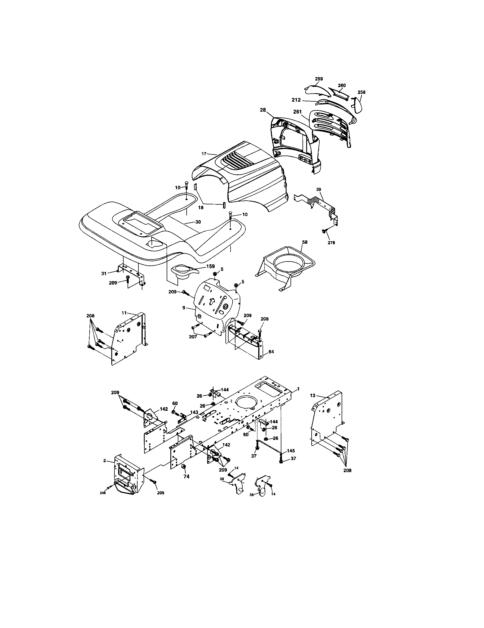 Craftsman 917273802 chassis and enclosures diagram