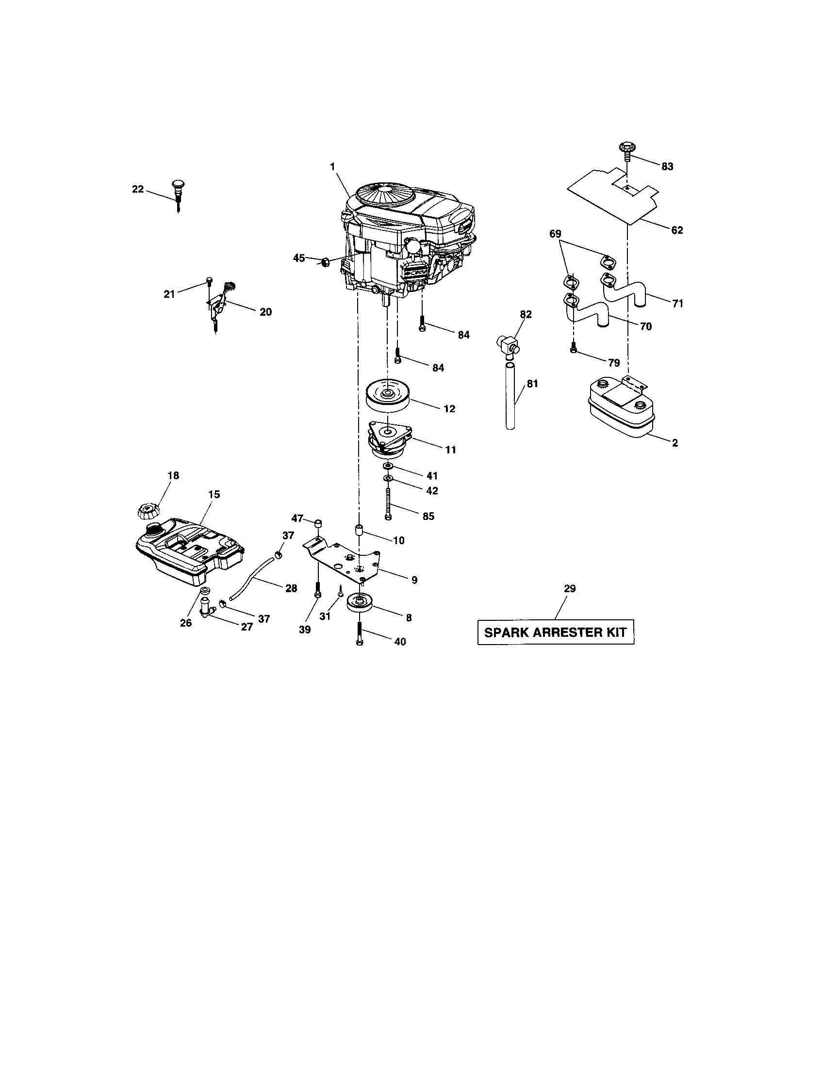 Craftsman 917276140 engine diagram