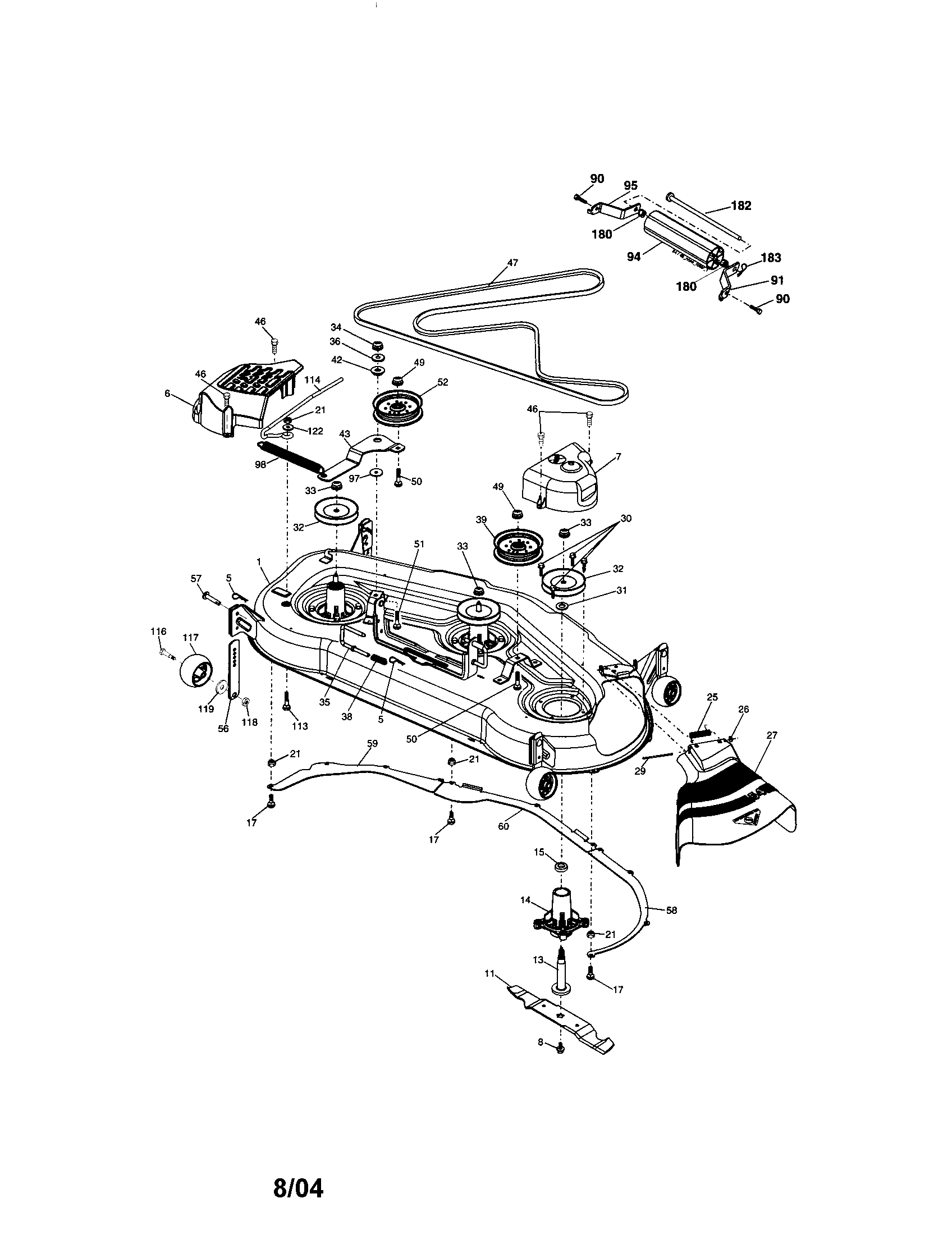 Craftsman 917276140 mower deck diagram