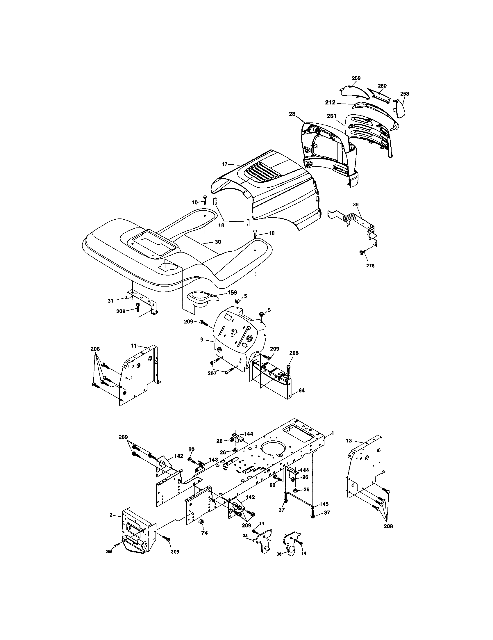 Craftsman 917273762 chassis and enclosures diagram
