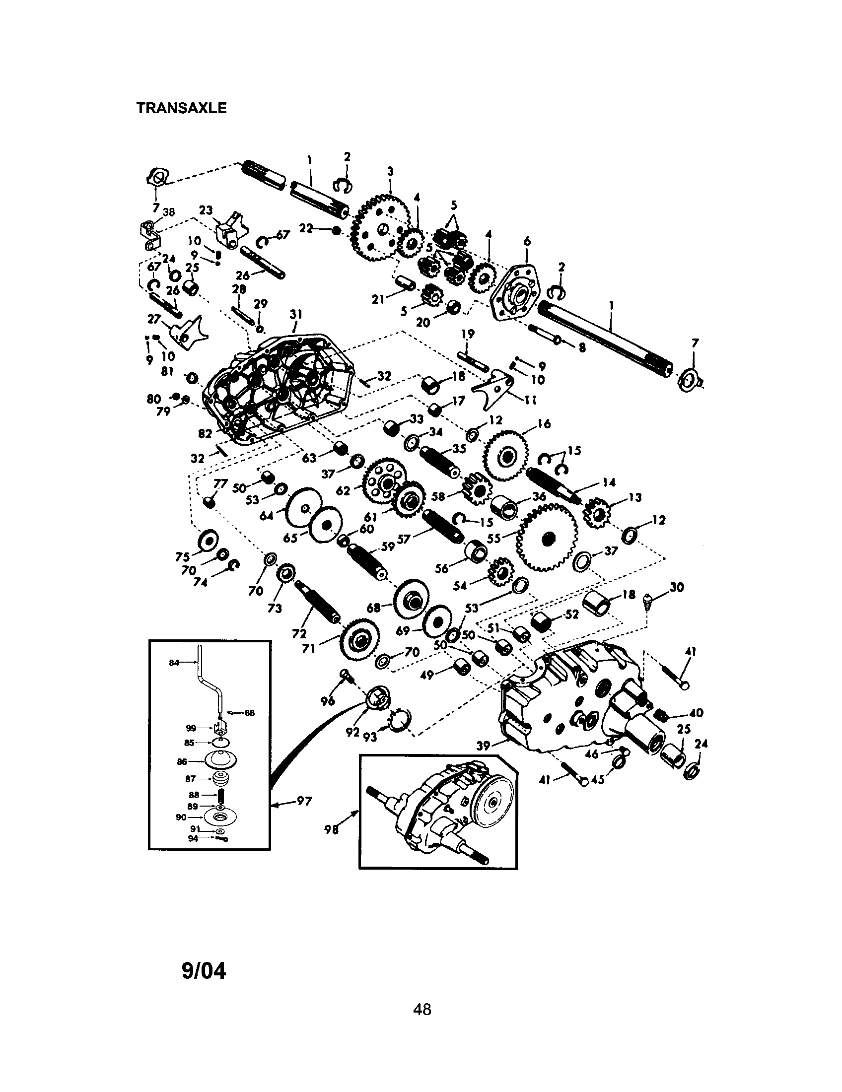 Craftsman 917276350 transaxle diagram