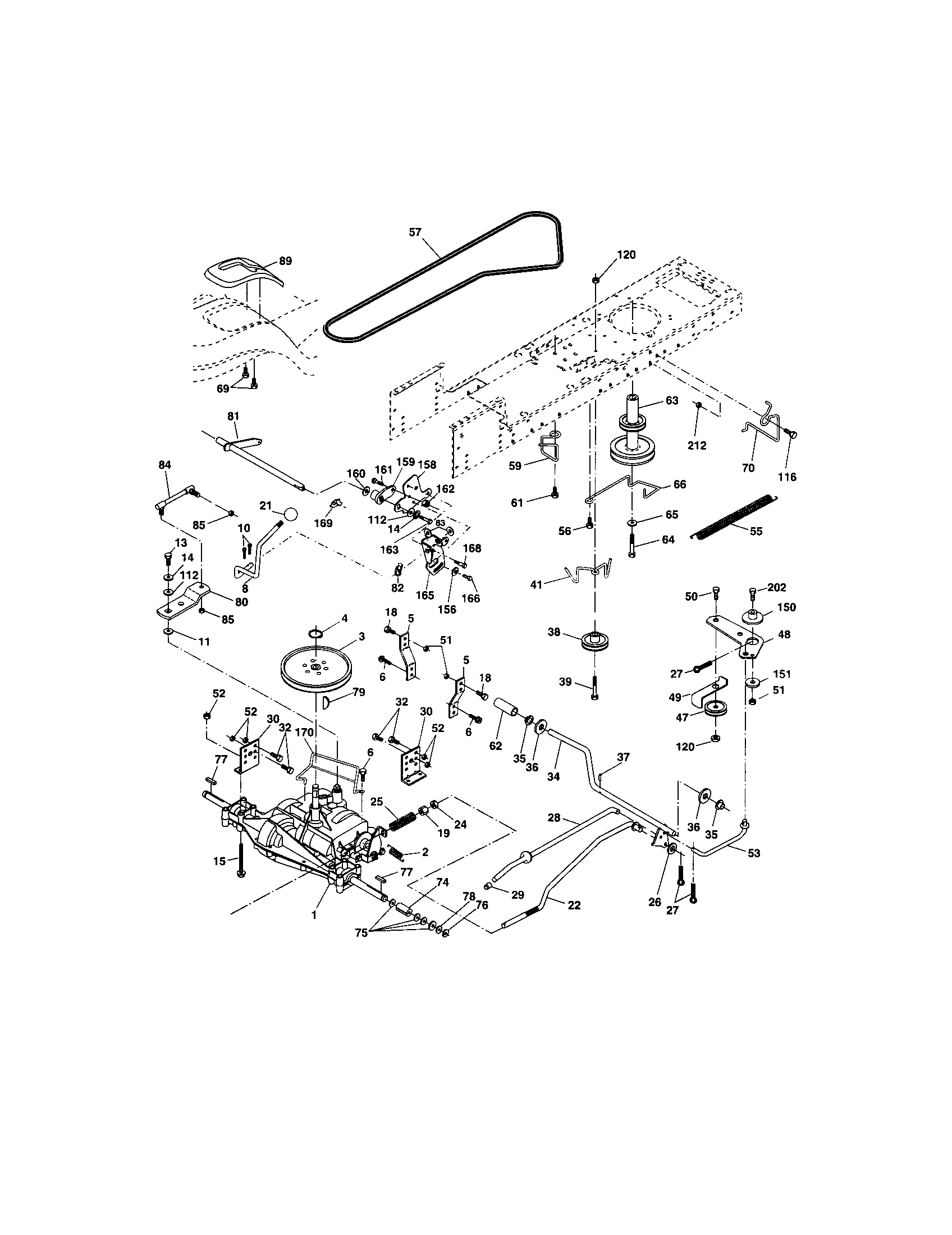 Craftsman 917273395 ground drive diagram