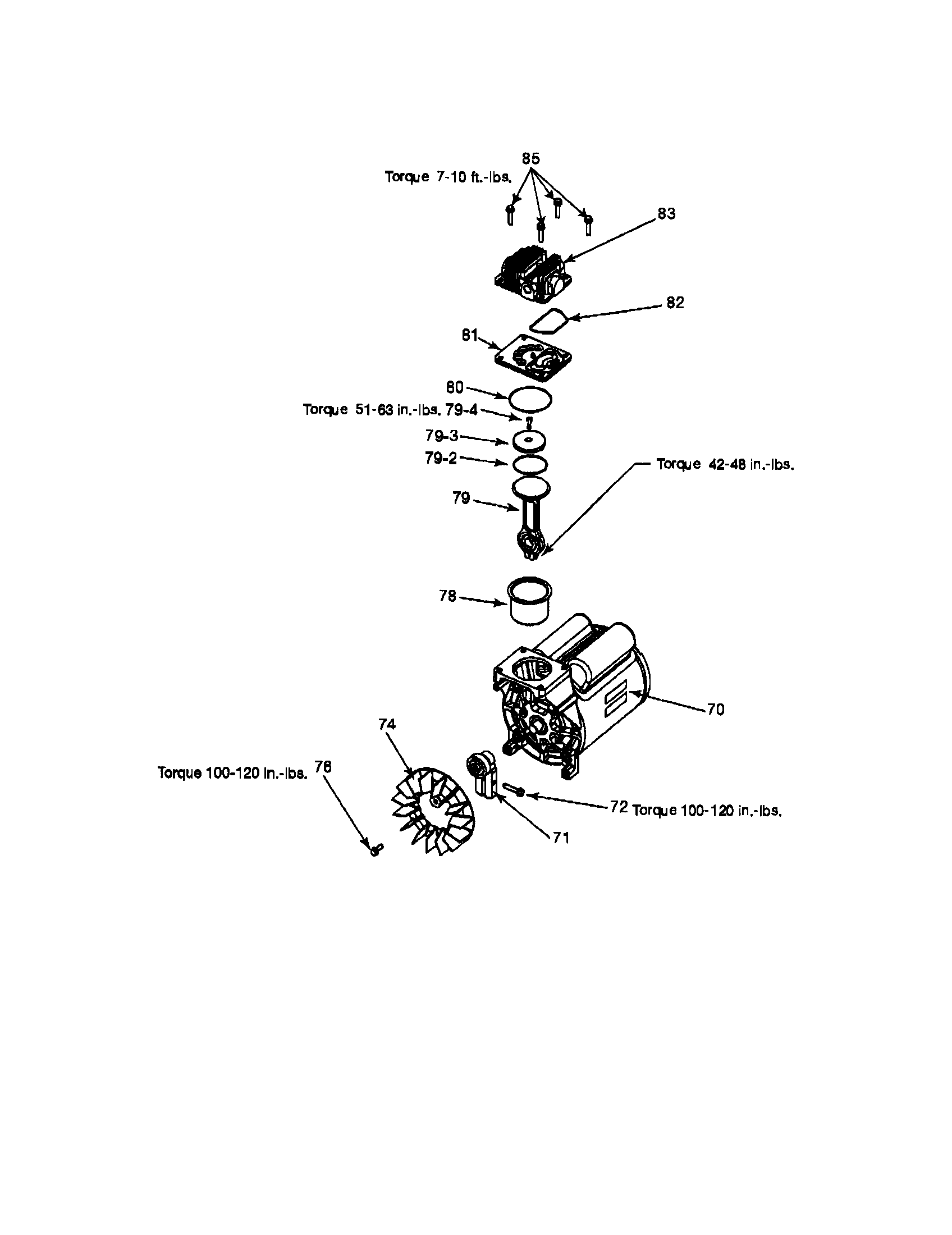 Porter Cable C3151 motor/fan/head diagram