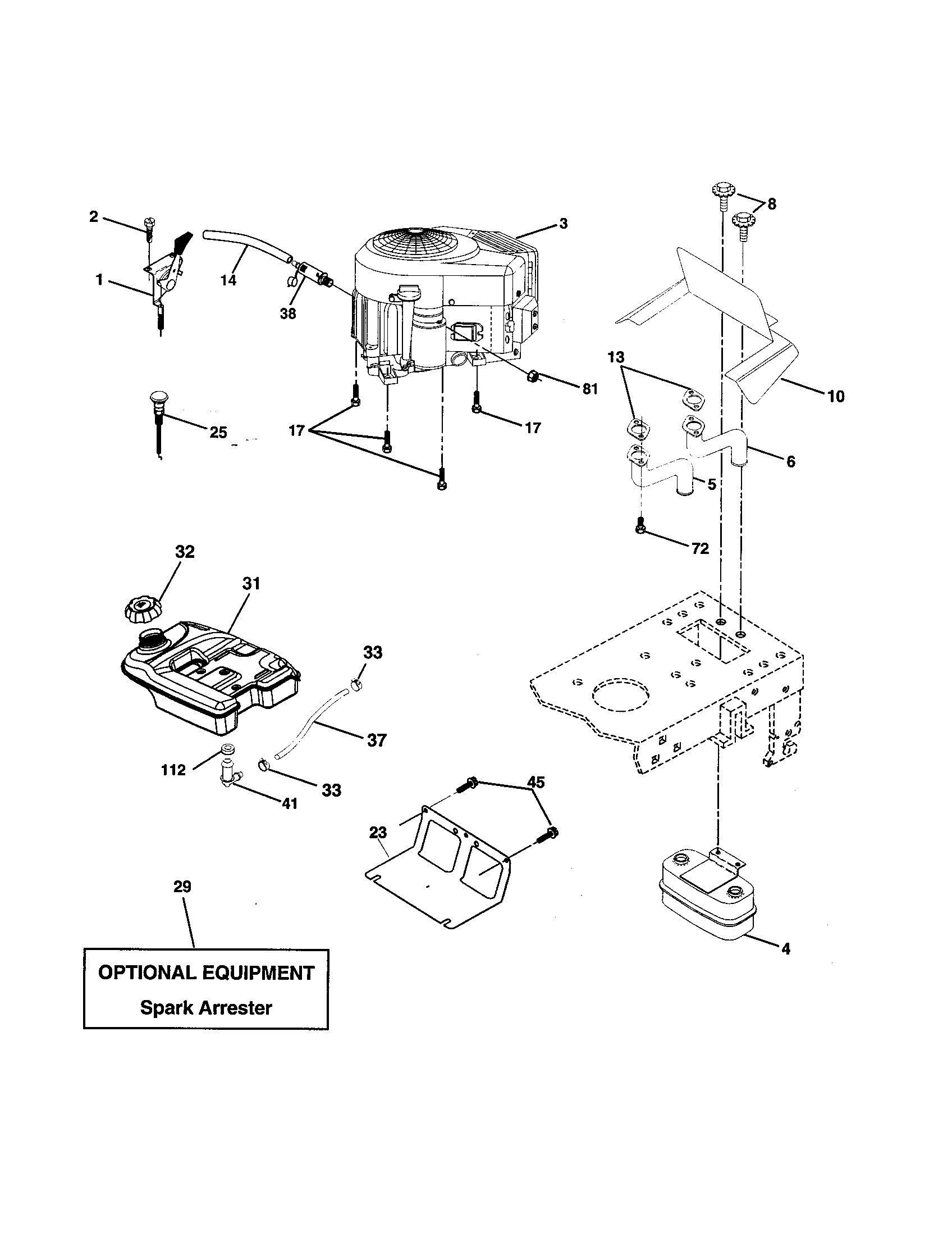 Husqvarna LO21H48G engine diagram