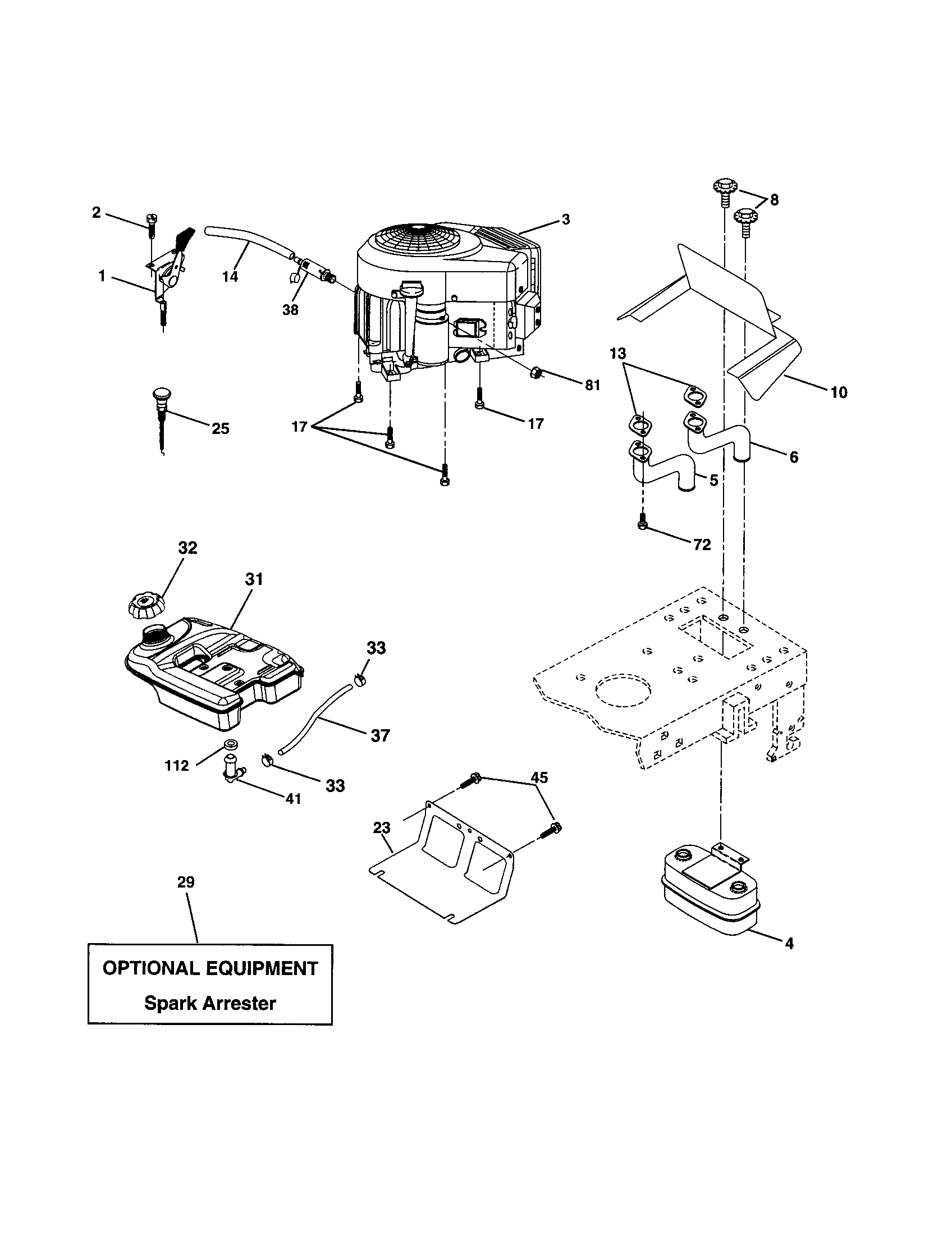 Husqvarna LO21H48E engine diagram
