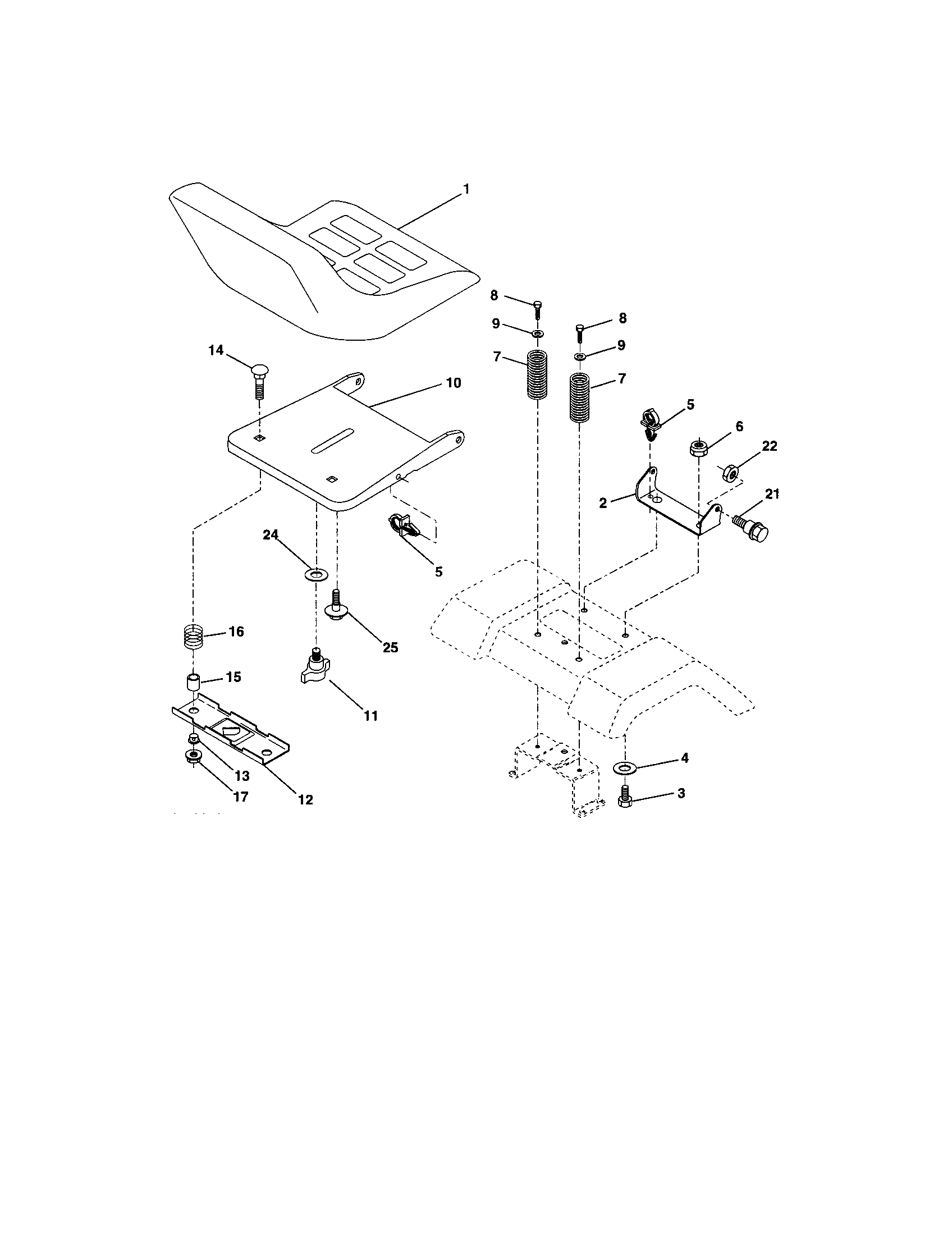 Husqvarna LO21H48H seat assembly diagram