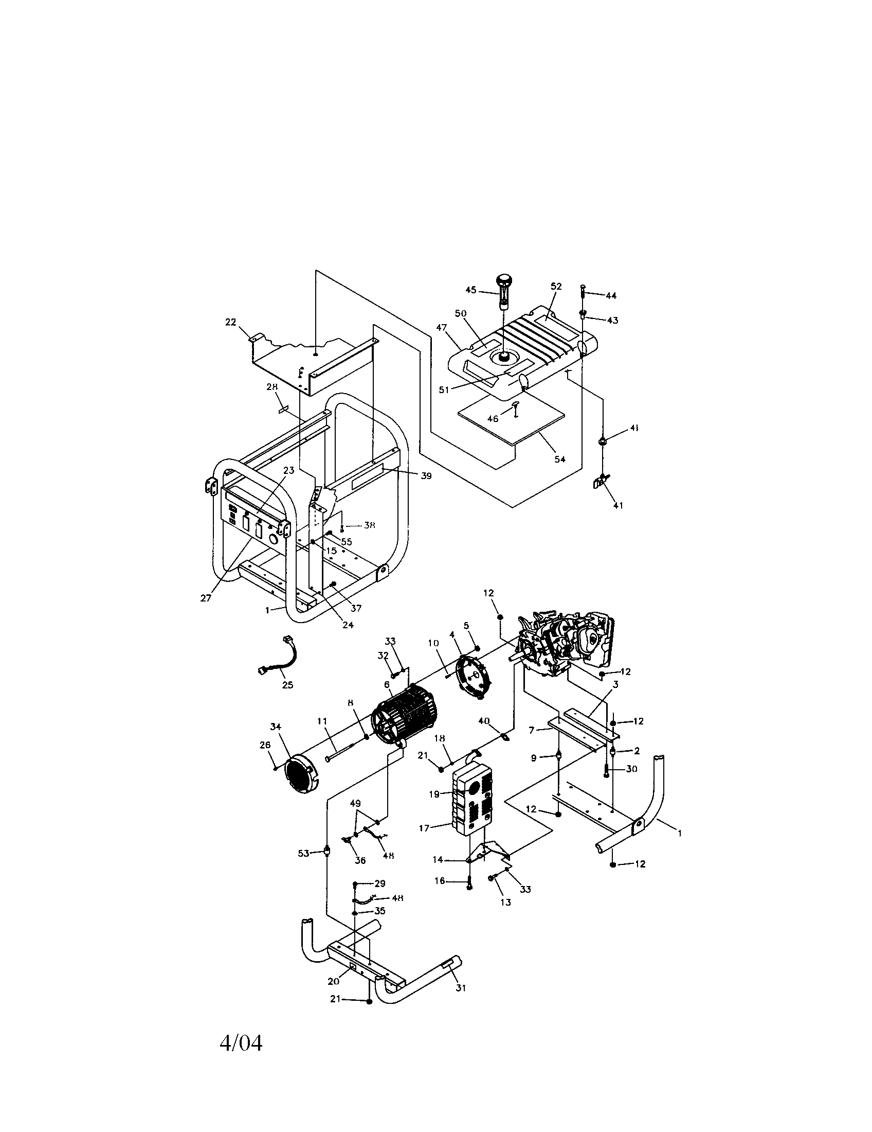 Briggs & Stratton 01935 main unit diagram