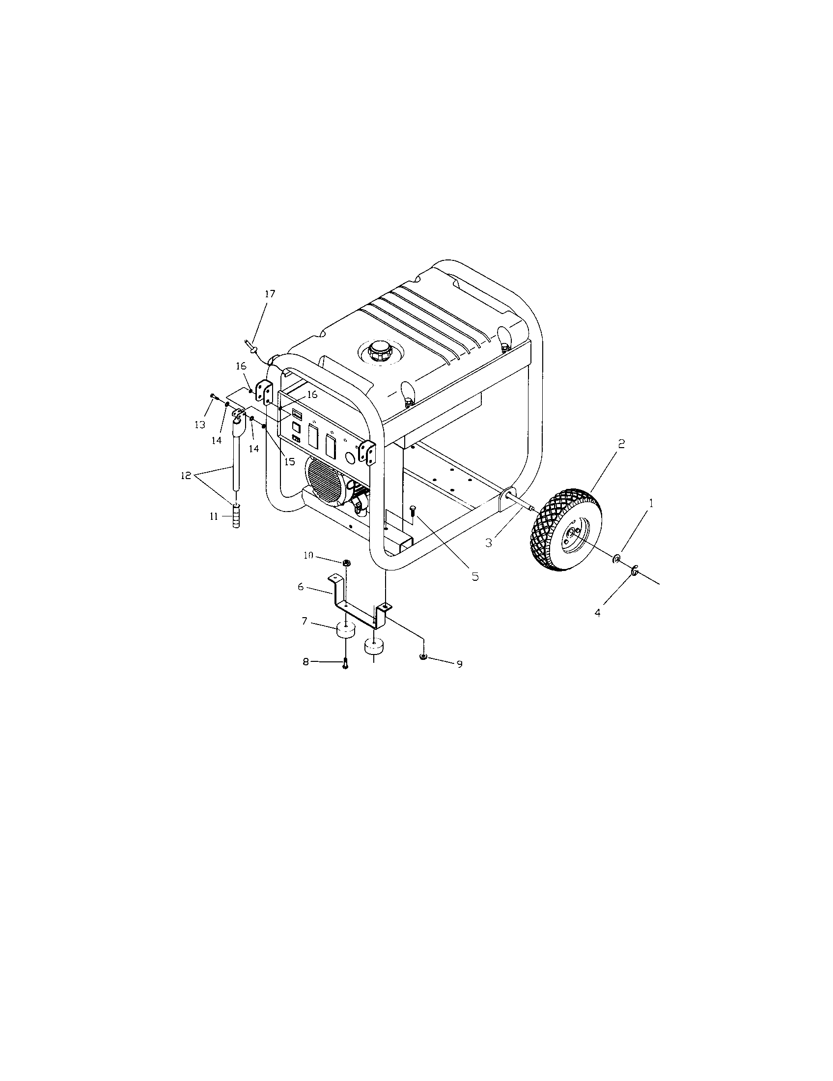 Briggs & Stratton 01935 wheel kit diagram