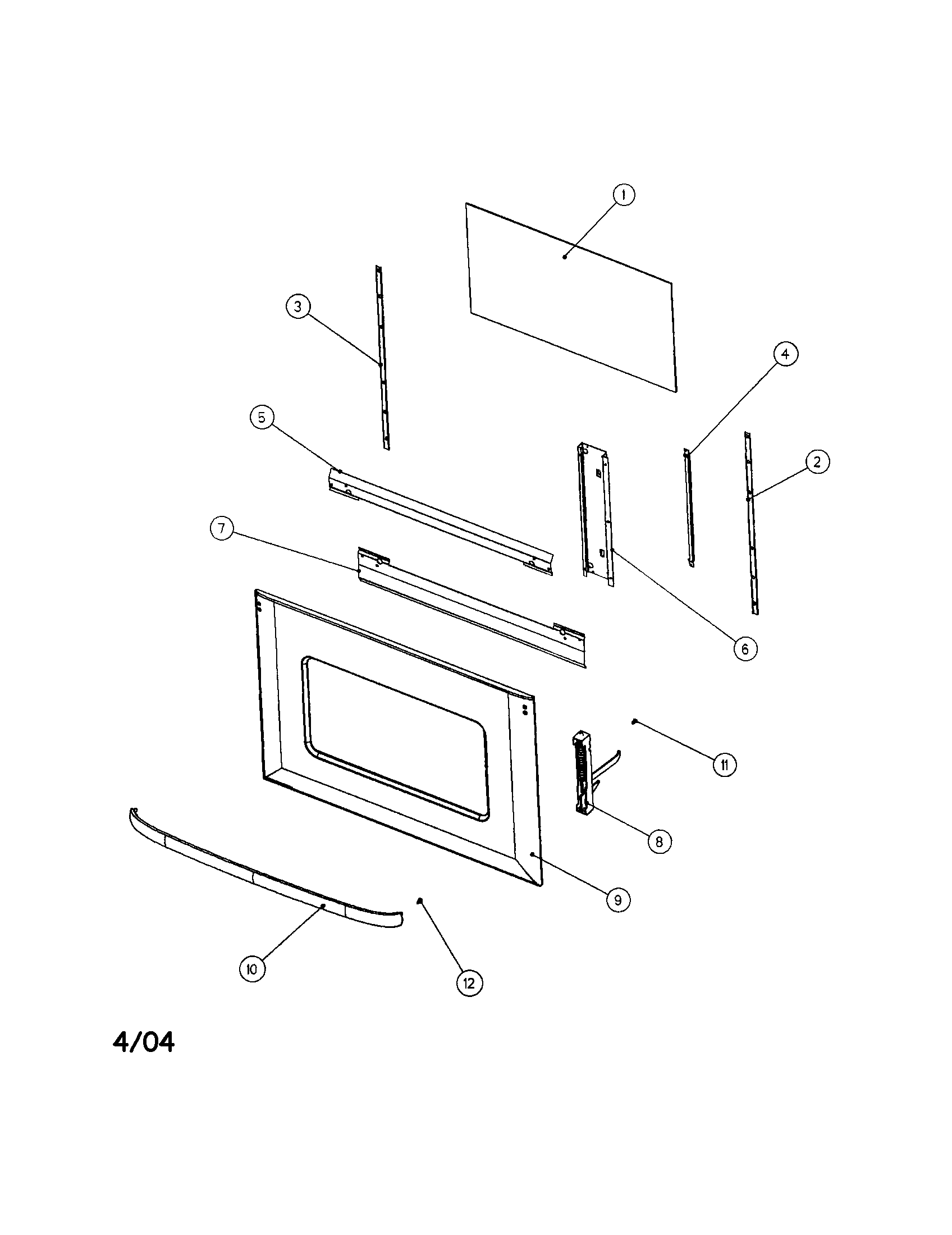 Fisher & Paykel OS301 door outer assembly diagram