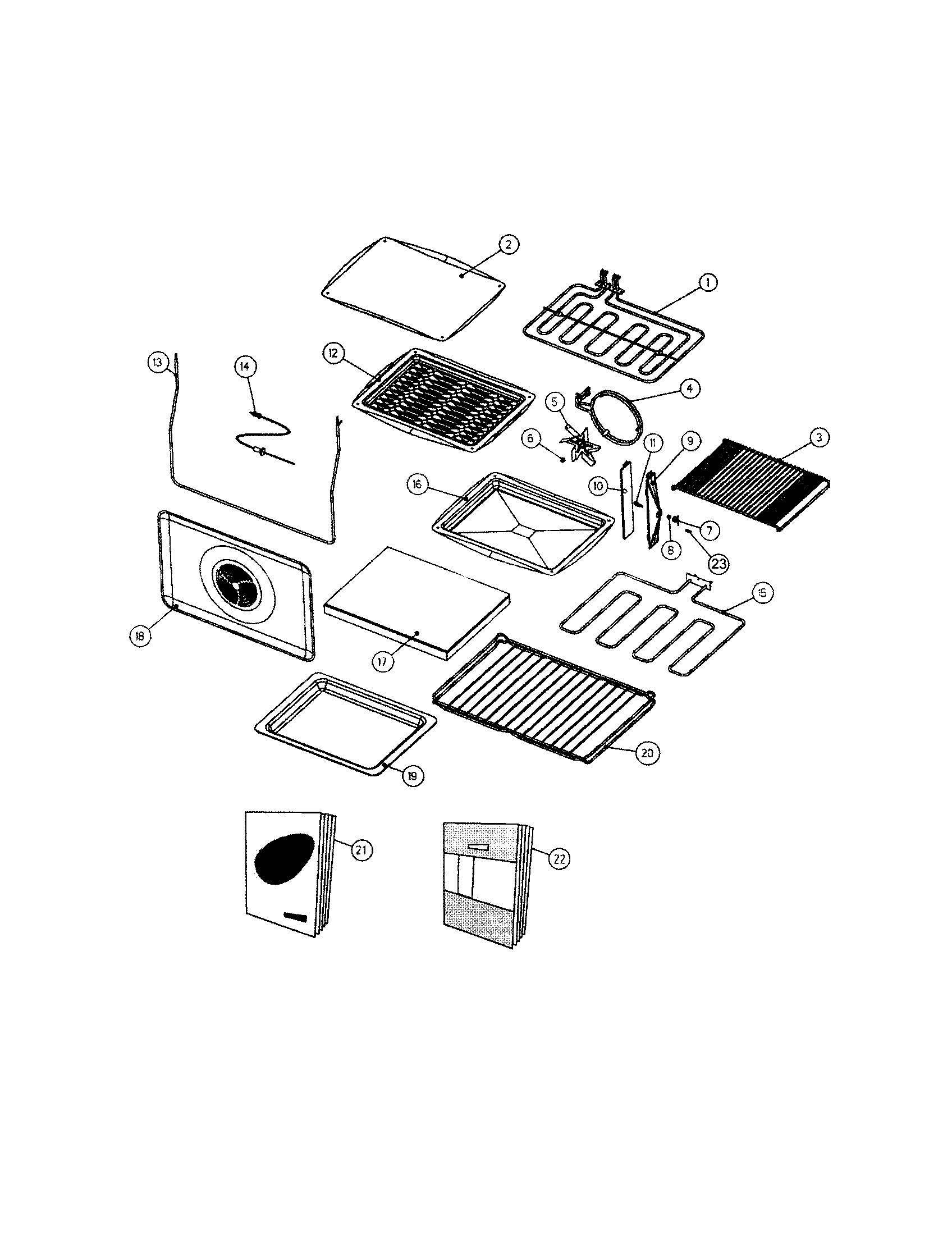 Fisher & Paykel OS301 elements and accessories diagram