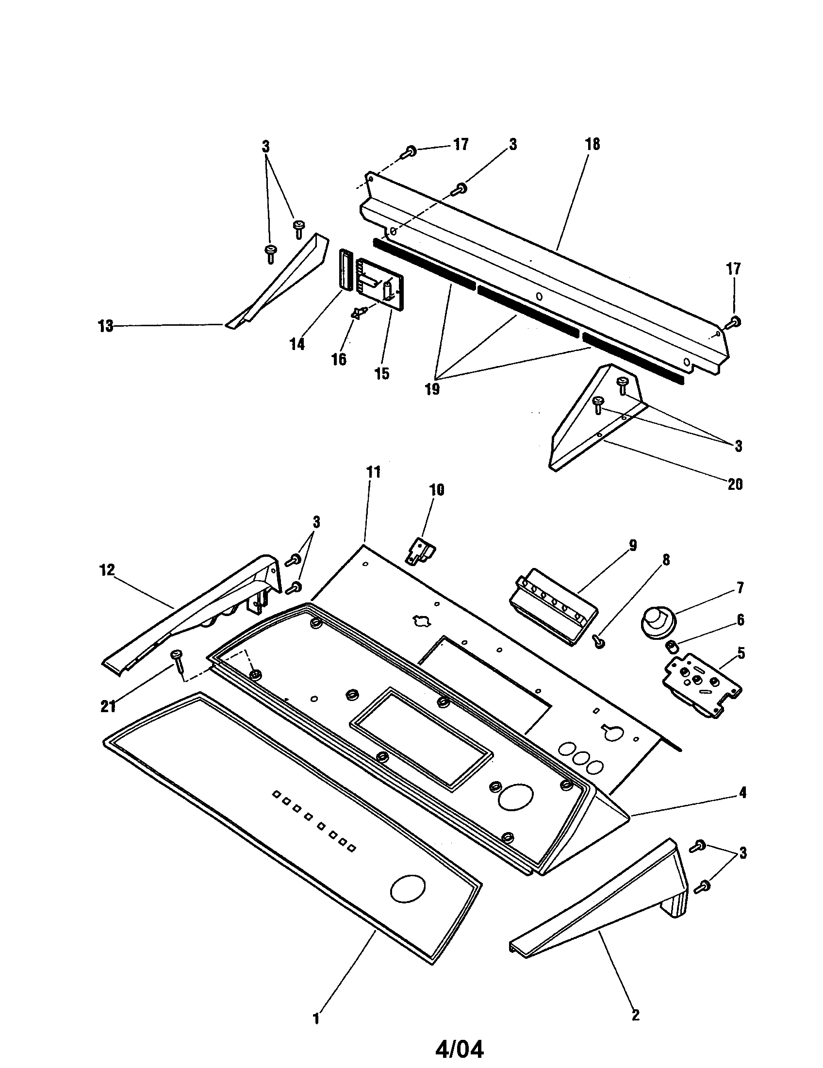 Fisher & Paykel DE05-US1 control housing diagram