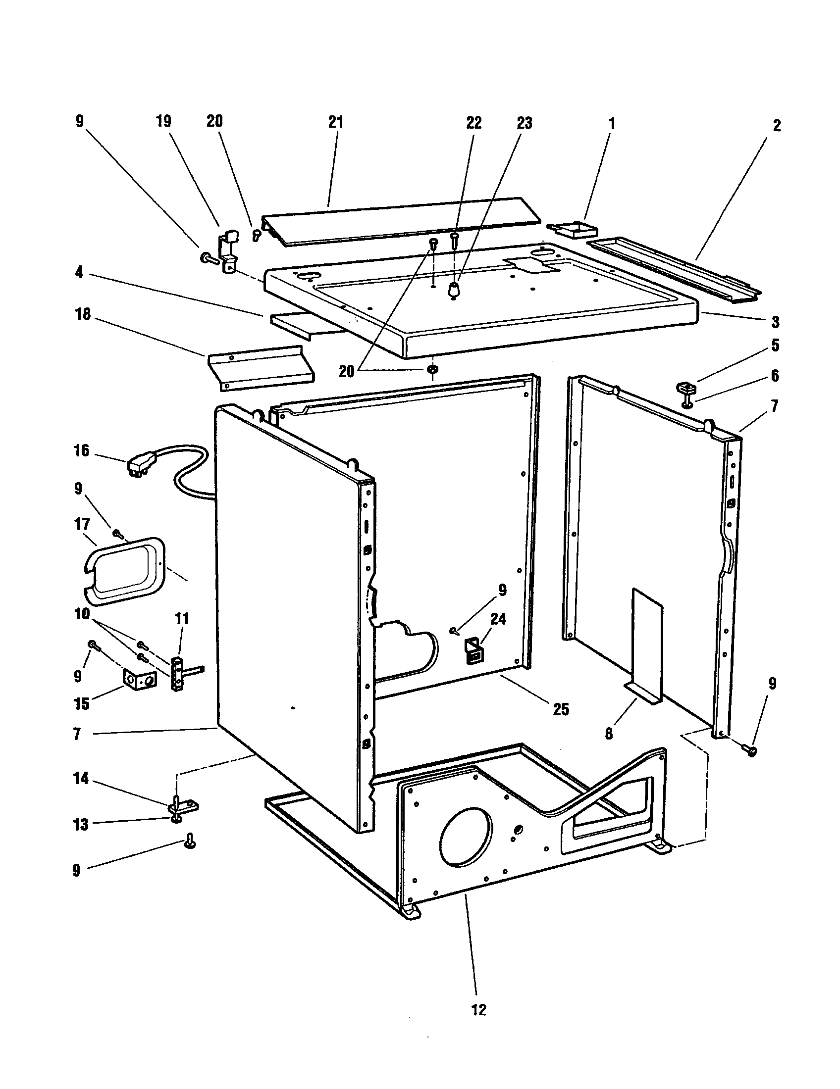 Fisher & Paykel DE05-US1 cabinet assembly diagram