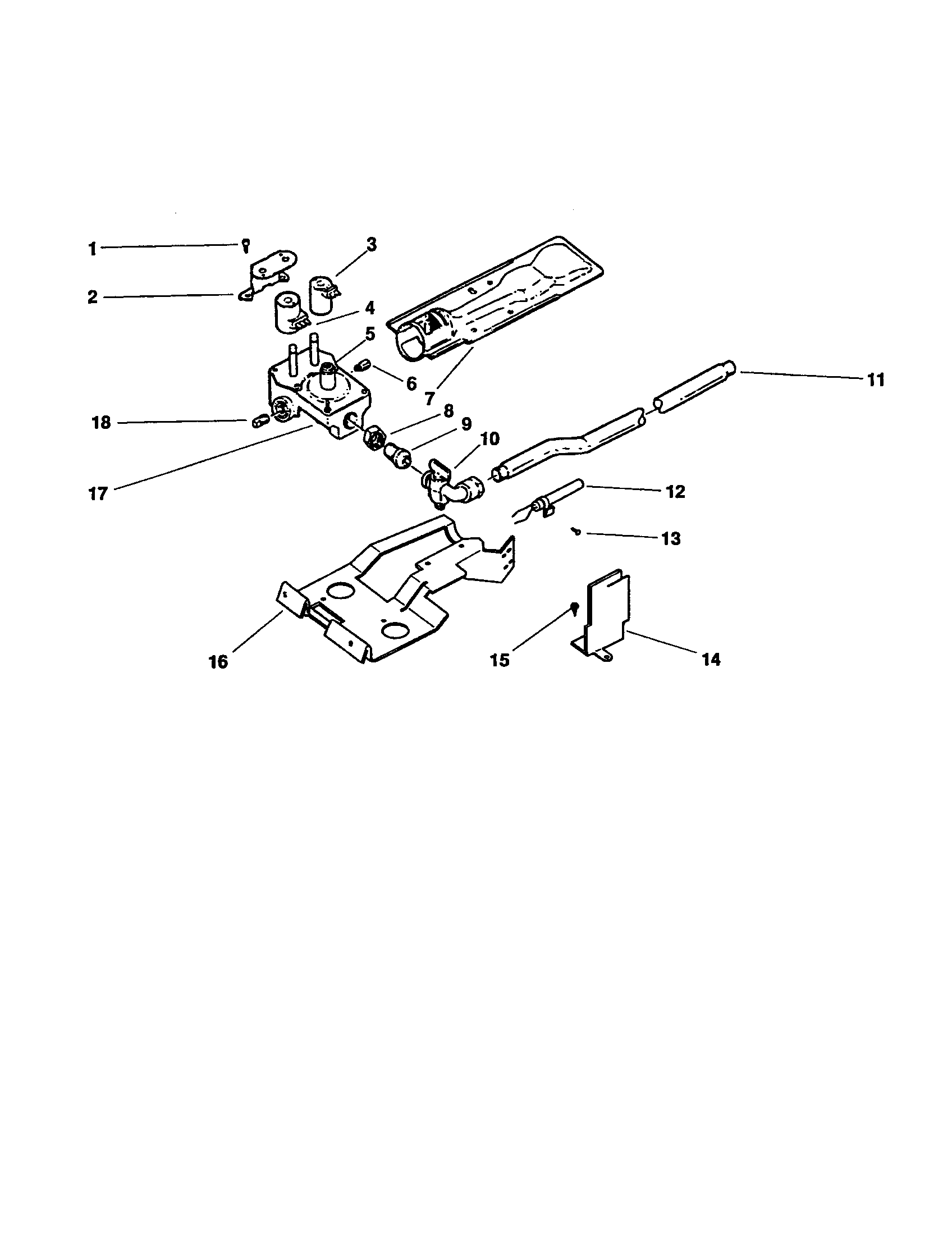 Fisher & Paykel DE05-US1 gas valve and burner - dg05-us1 diagram