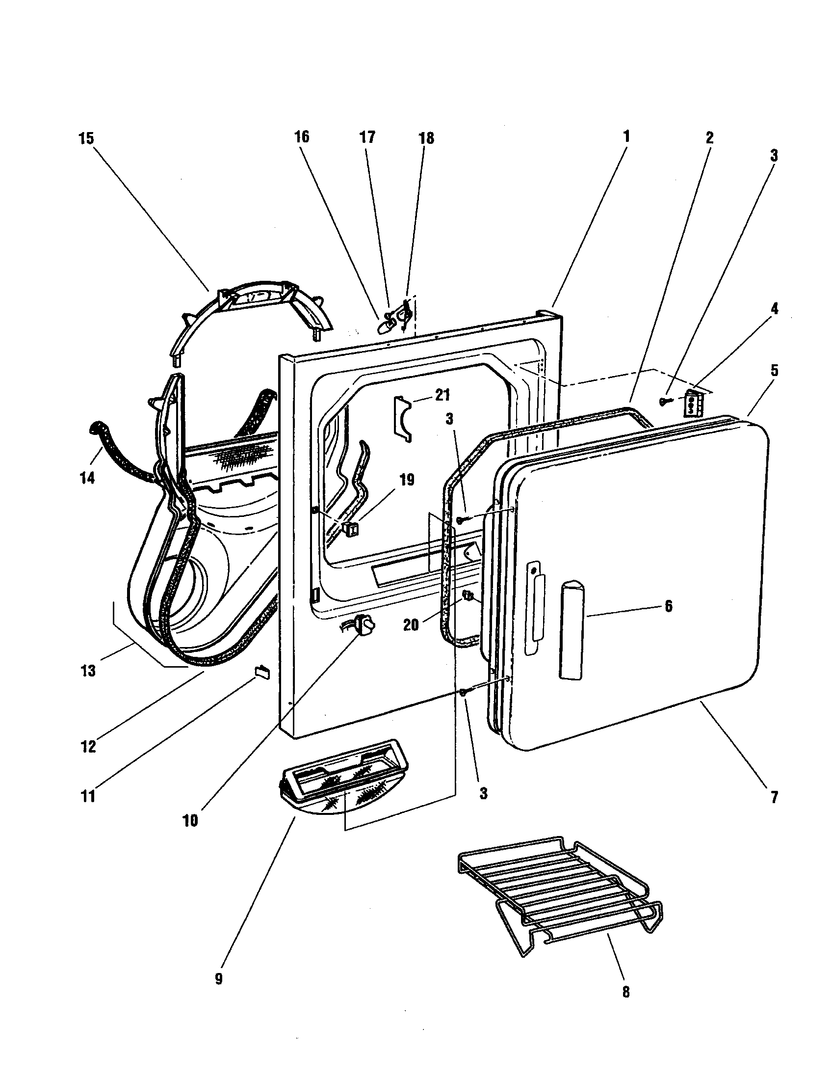 Fisher & Paykel DG05-US0 cabinet front and door diagram