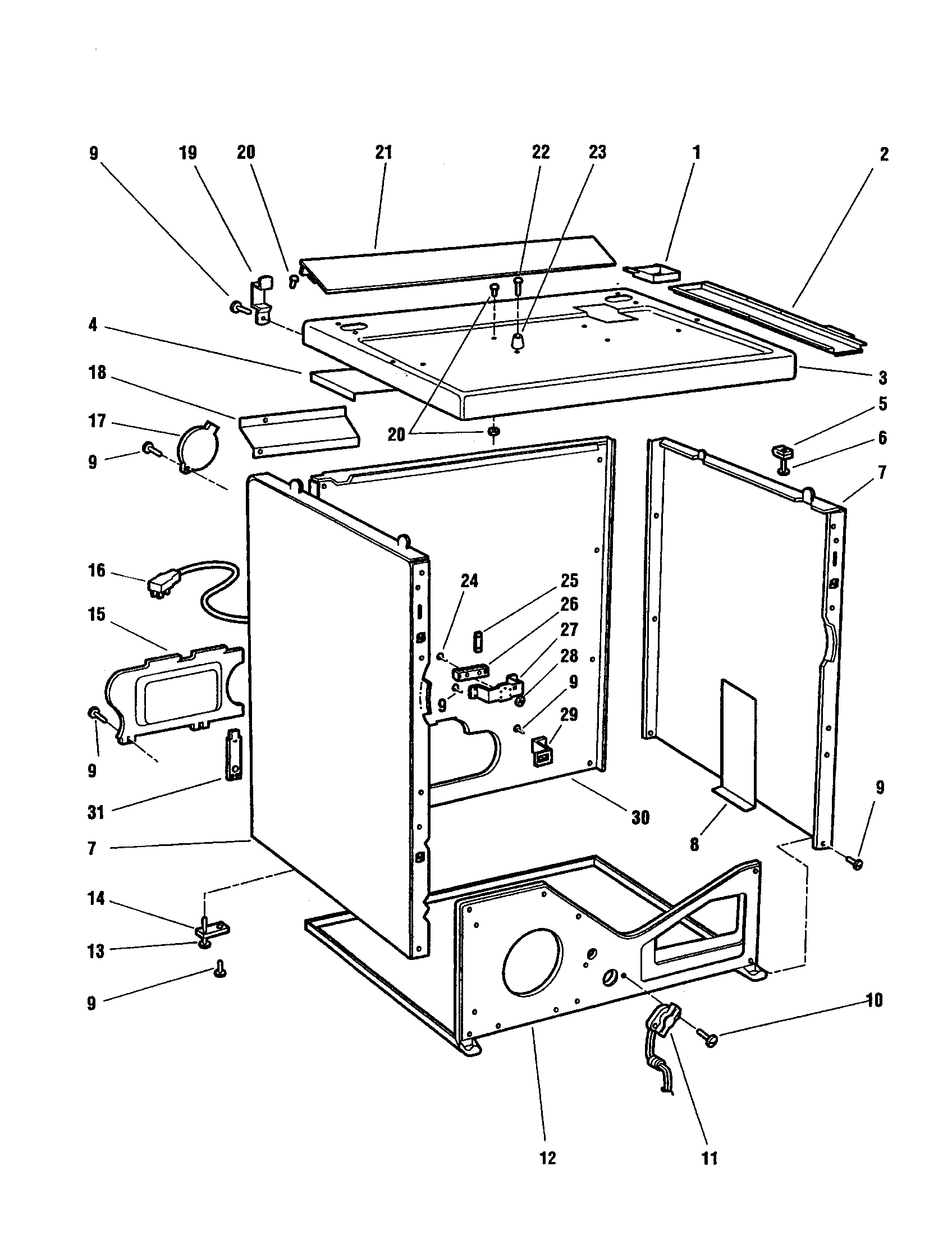 Fisher & Paykel DG05-US0 cabinet assembly diagram