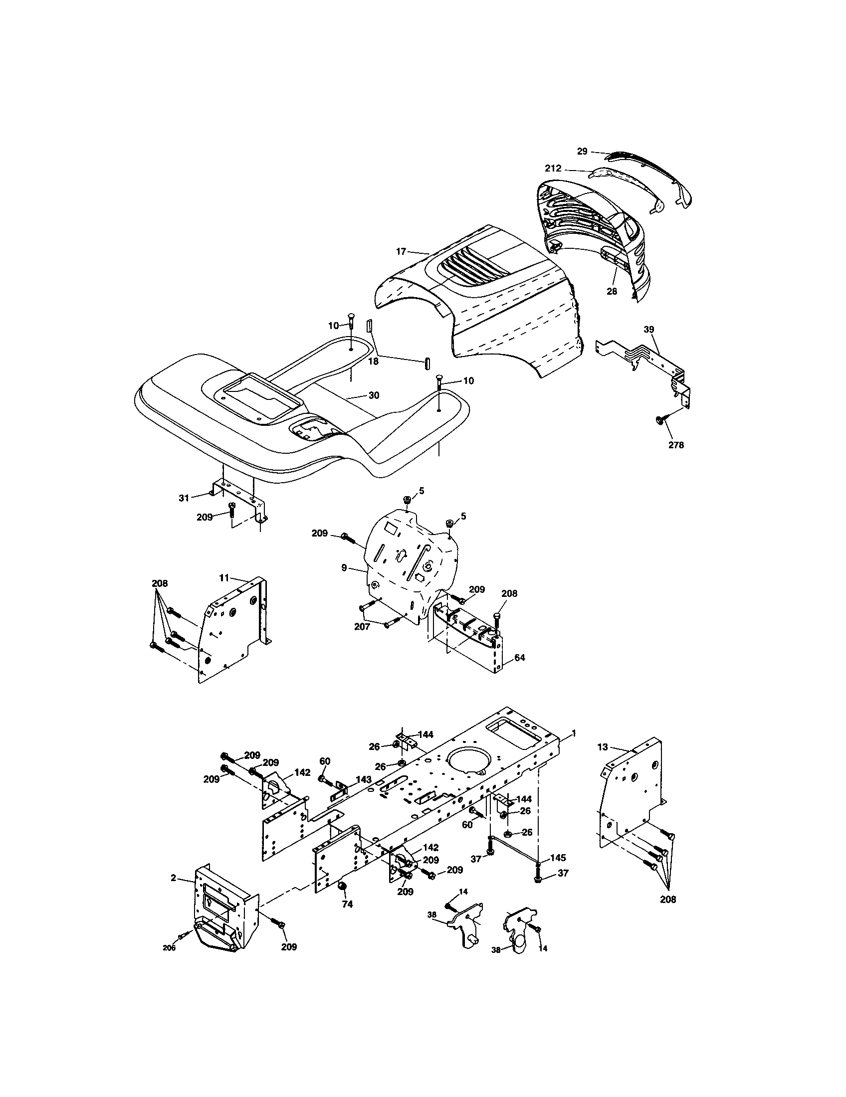 Craftsman 917273396 chassis and enclosures diagram