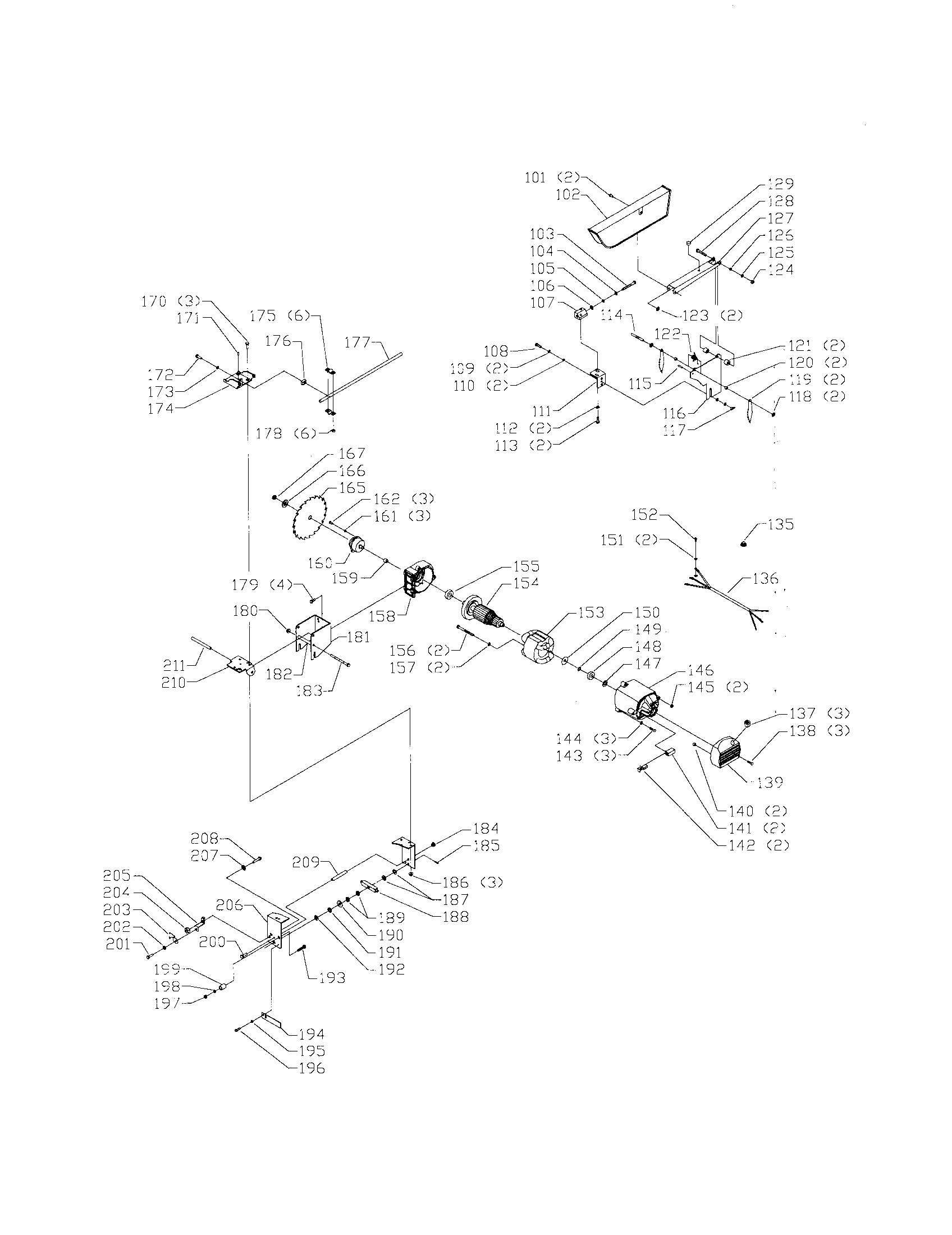 Delta 36-550 guard/armature/blade diagram