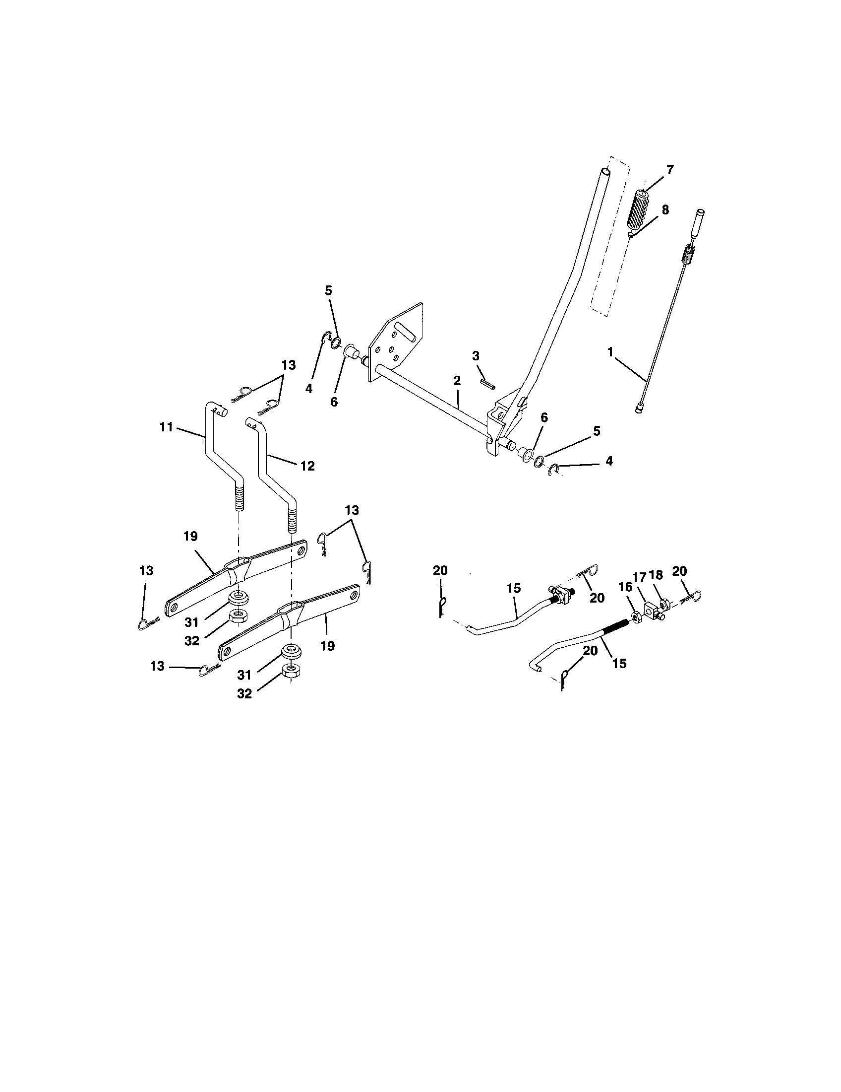 Craftsman 917273763 lift assembly diagram