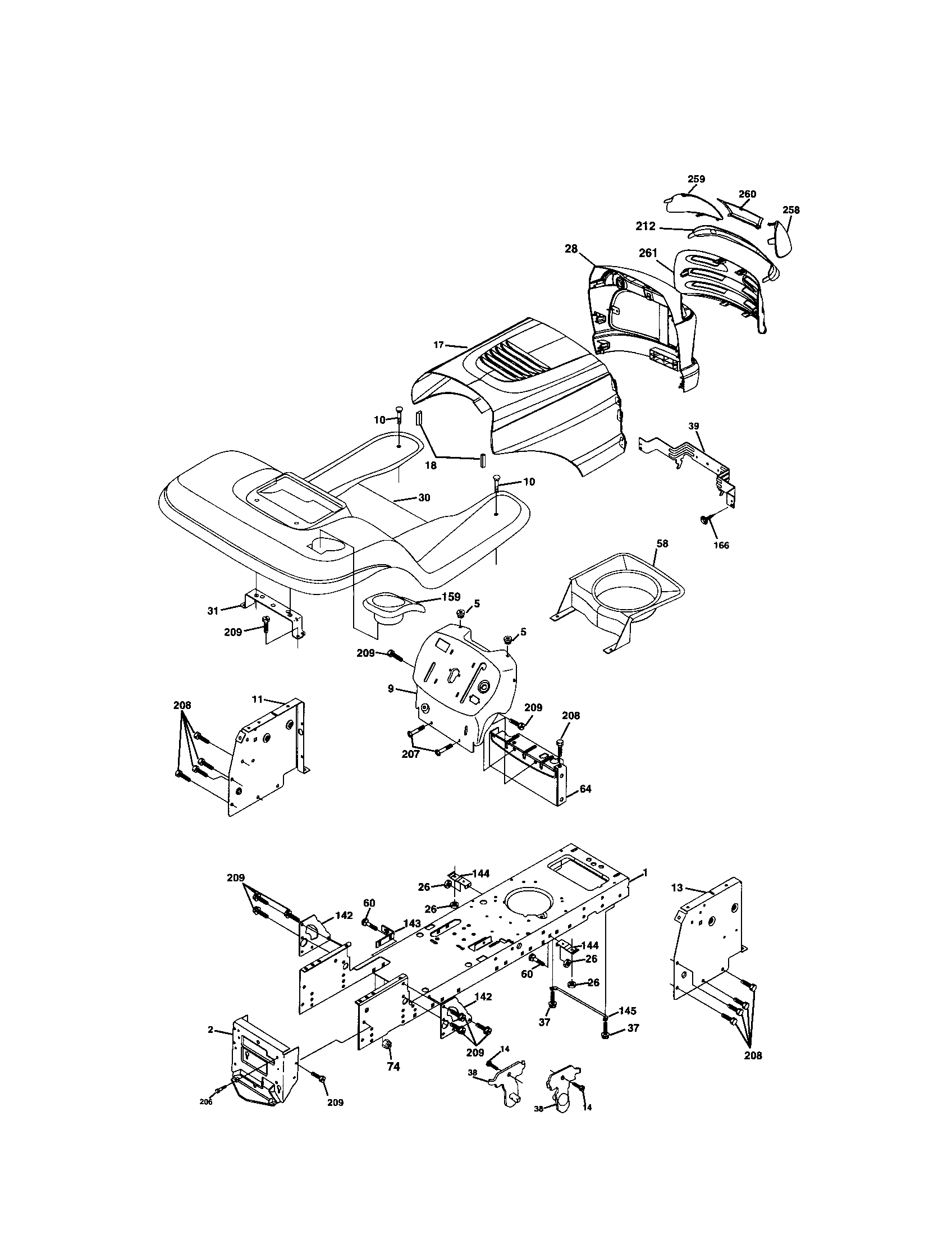 Craftsman 917273143 chassis and enclosures diagram