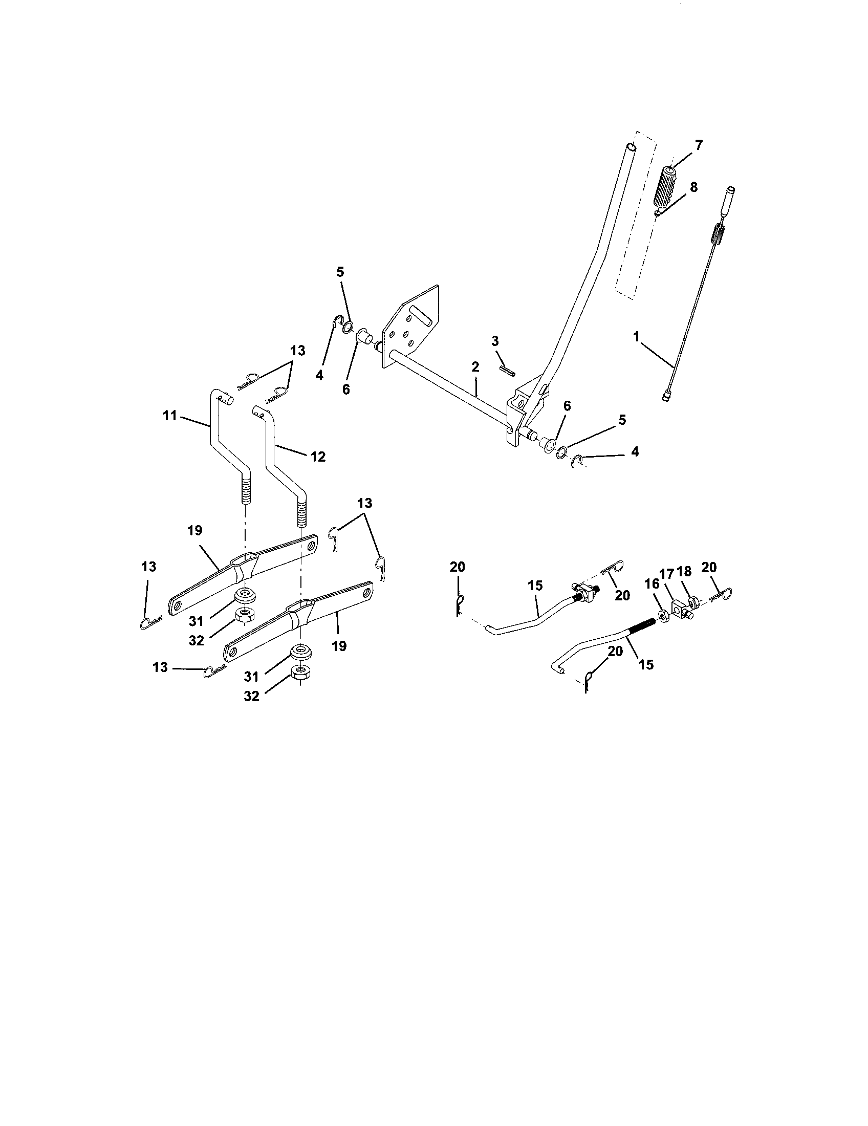 Craftsman 917273143 lift assembly diagram