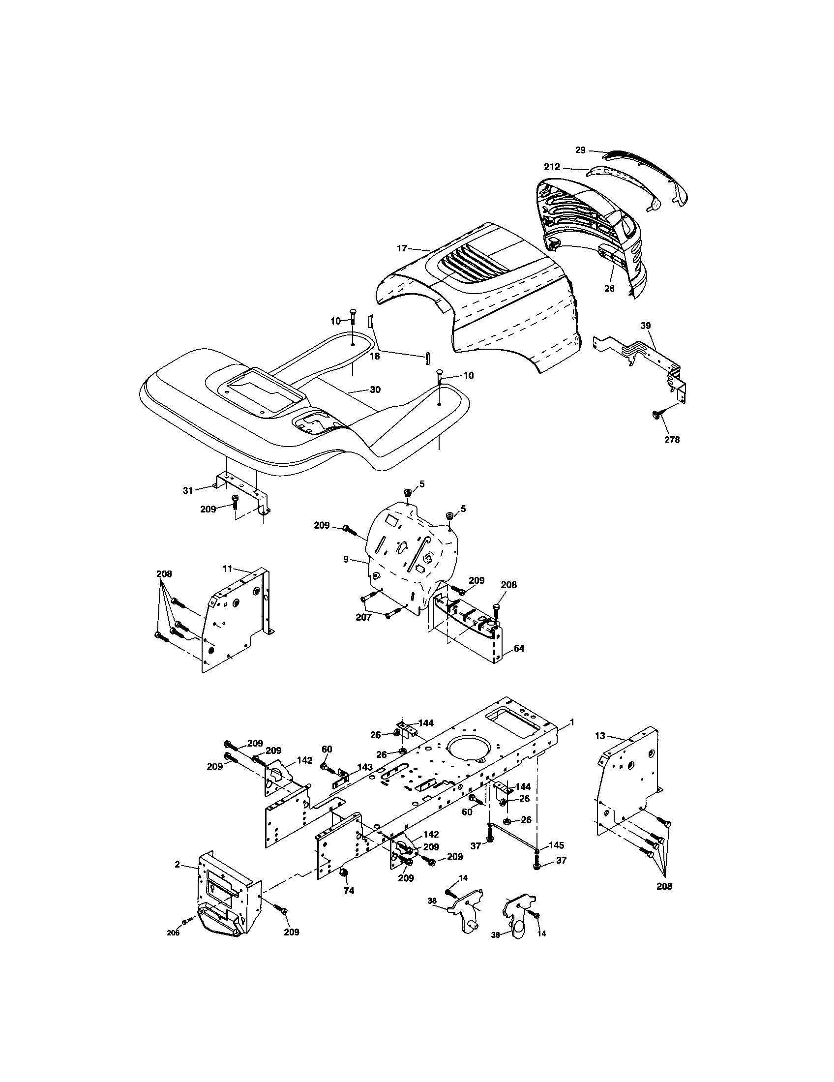 Craftsman 917273397 chassis and enclosures diagram