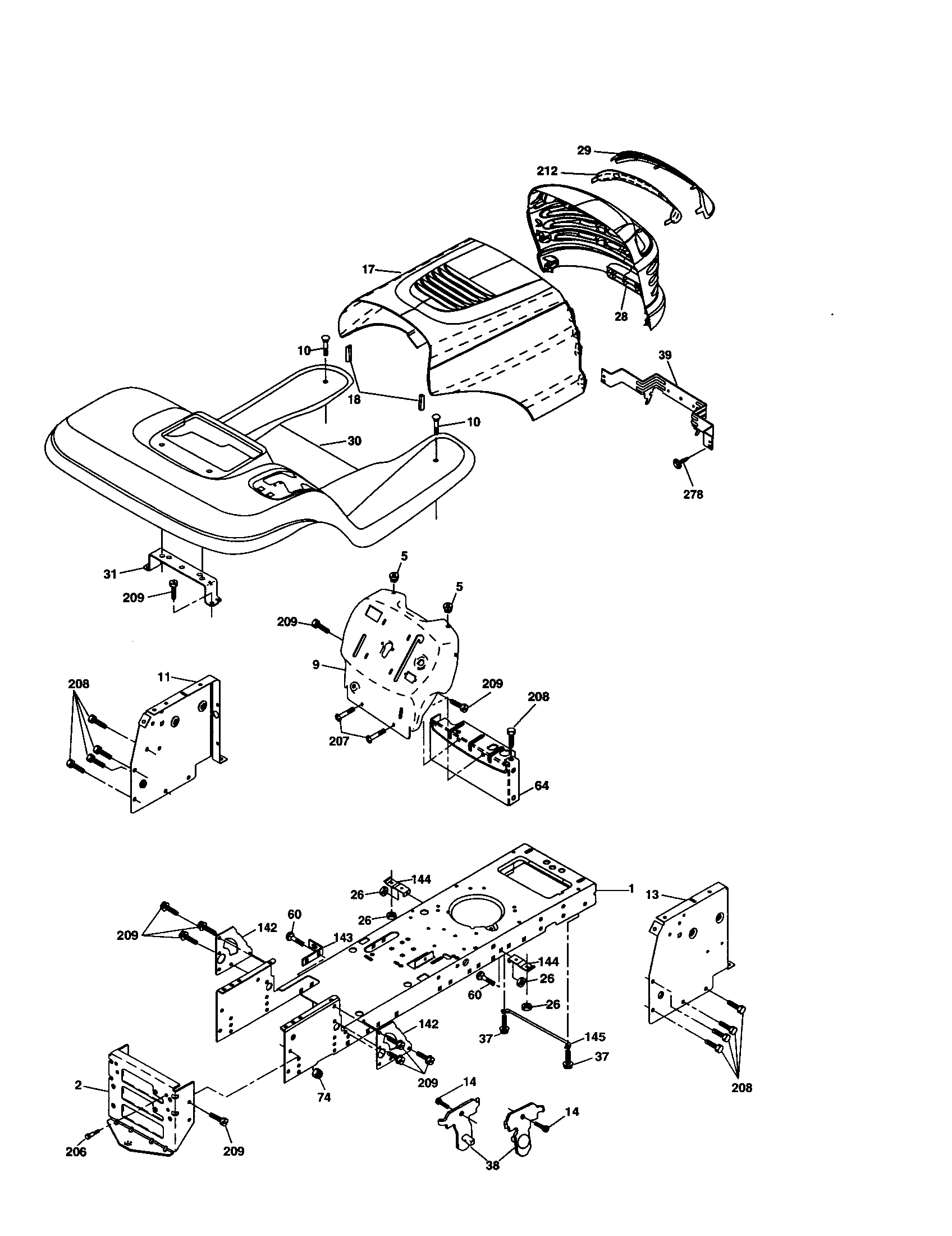 Craftsman 917277411 chassis and enclosures diagram