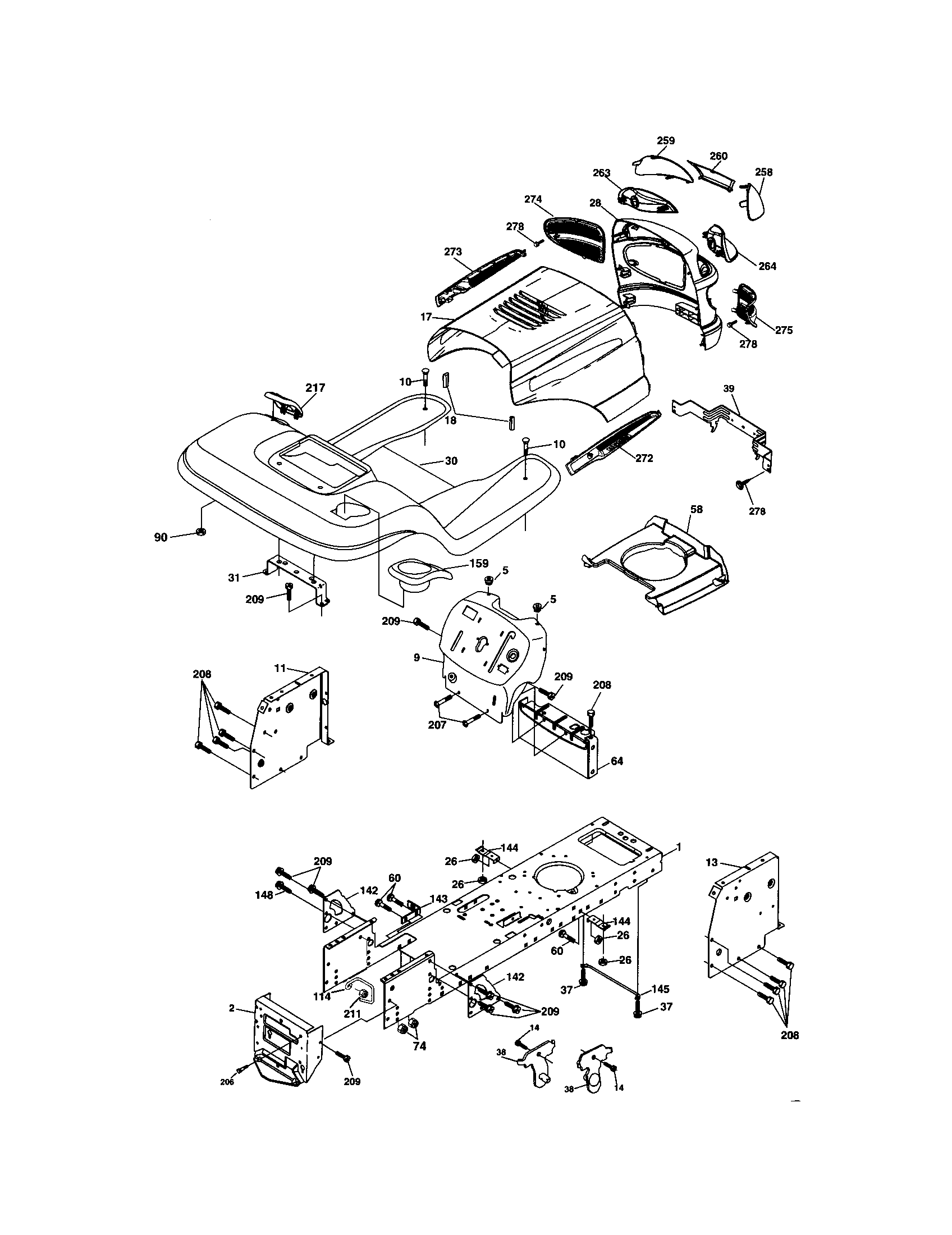 Craftsman 917273491 chassis and enclosures diagram