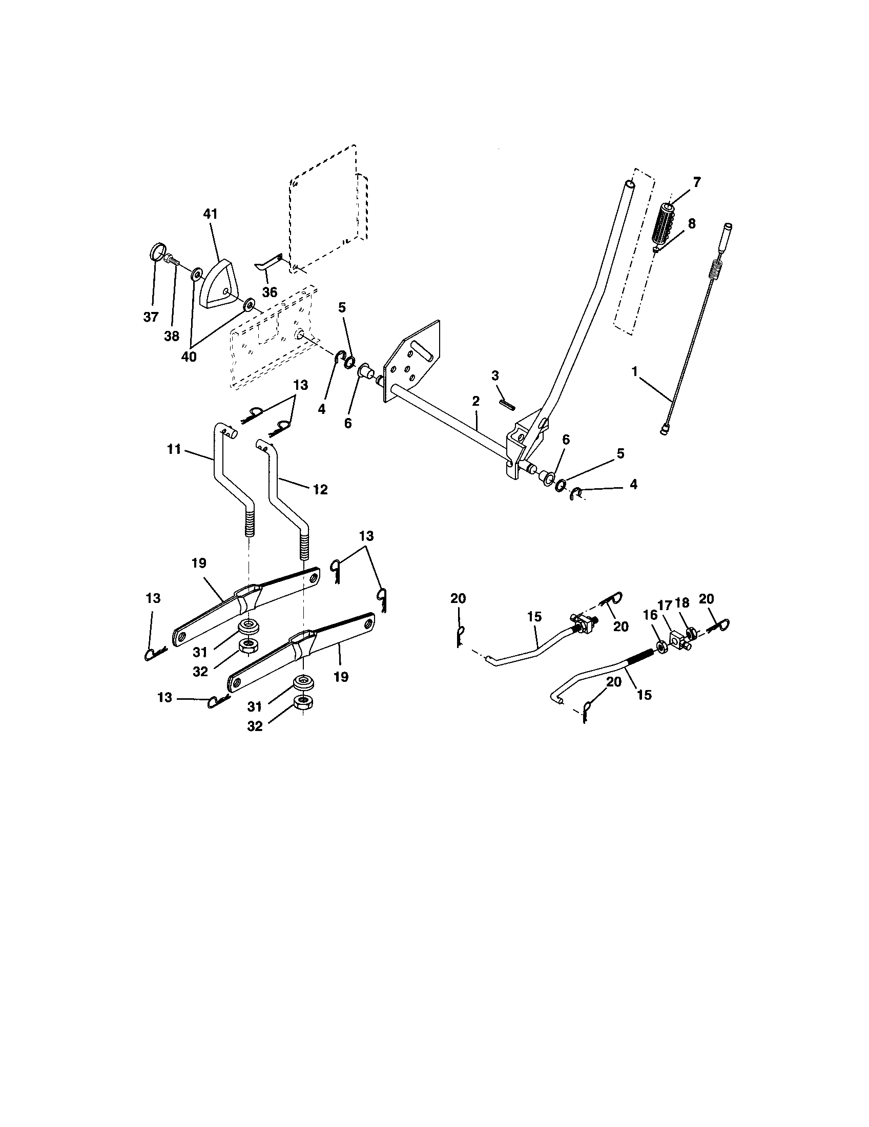 Craftsman 917273491 lift assembly diagram