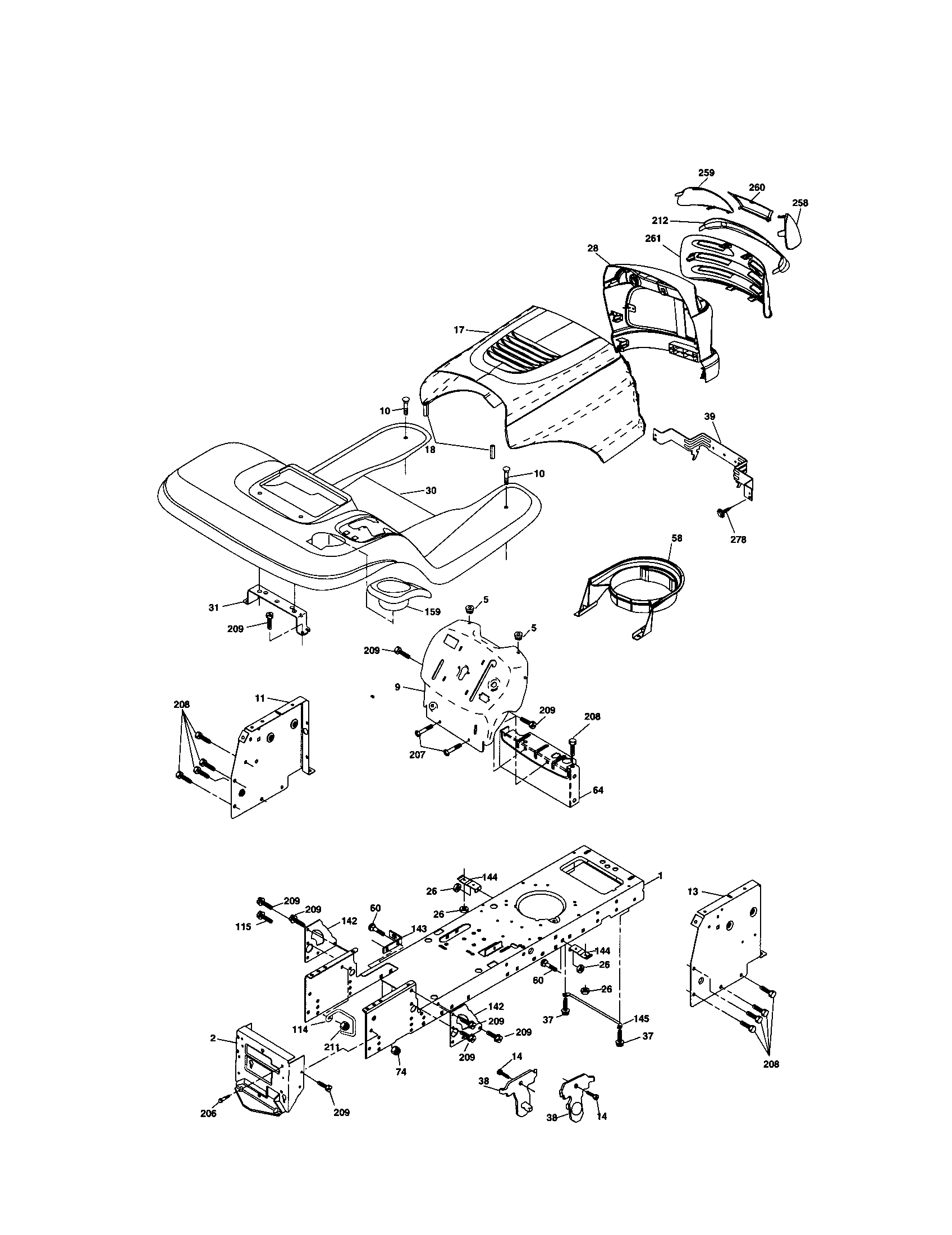 Craftsman 917273170 chassis and enclosures diagram