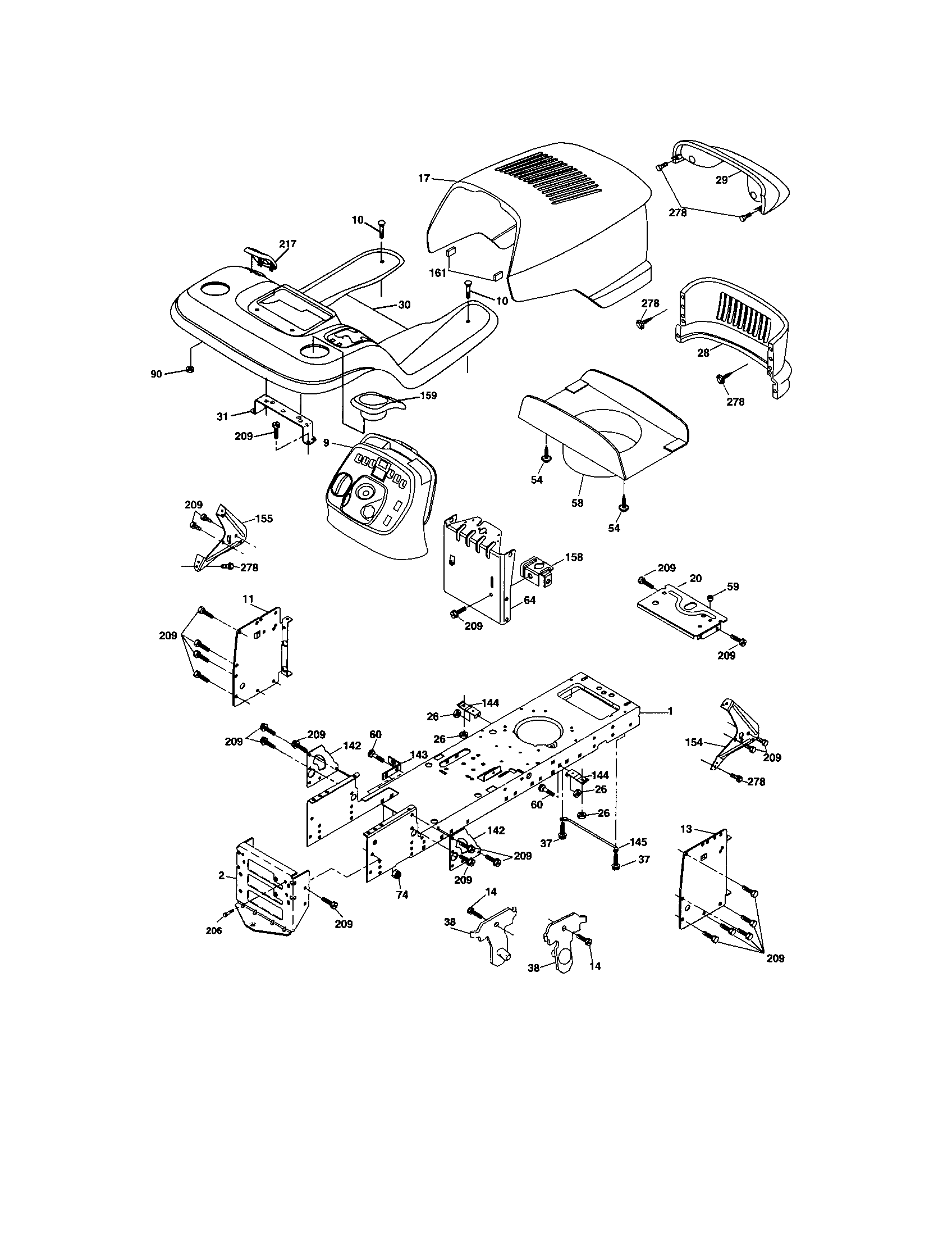 Craftsman 917273645 chassis and enclosures diagram