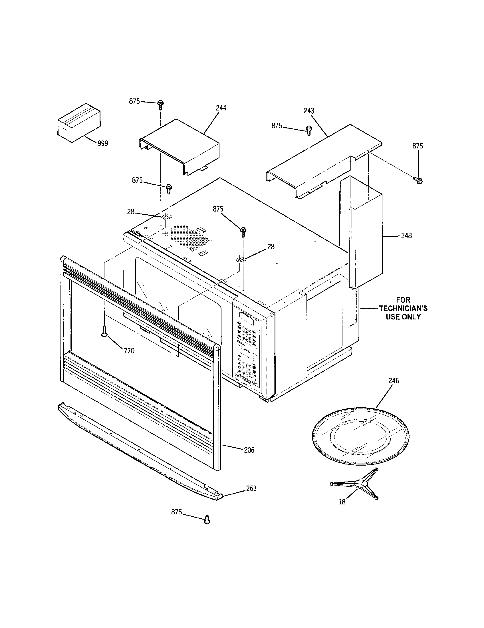 Kenmore 91147792202 microwave enclosure diagram