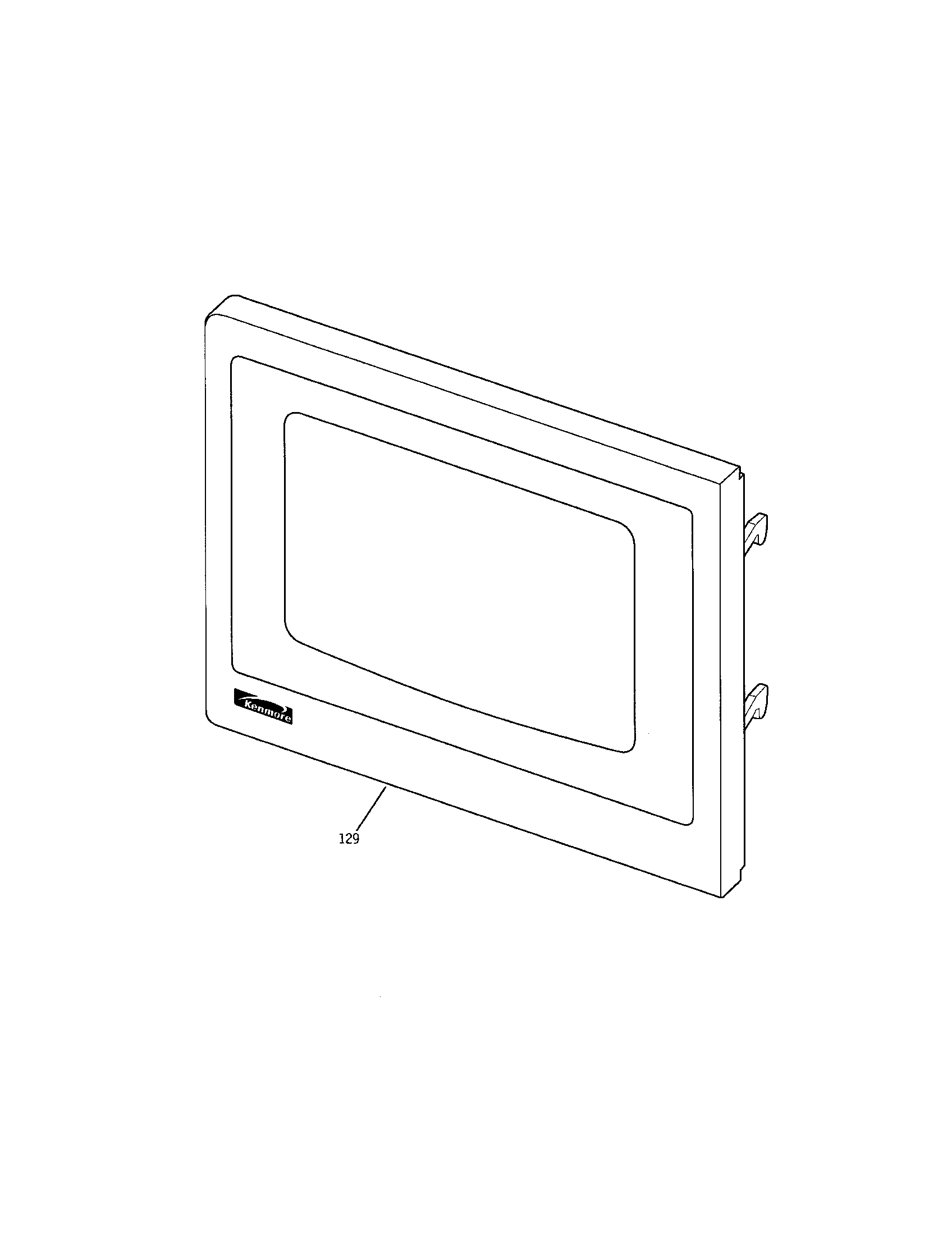 Kenmore 91147792202 microwave door diagram
