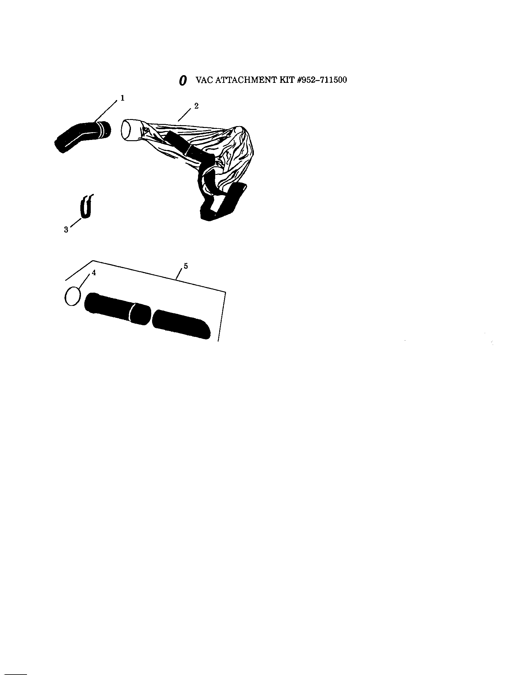 Weed Eater 1960 vac attachment kit - 952-711500 diagram