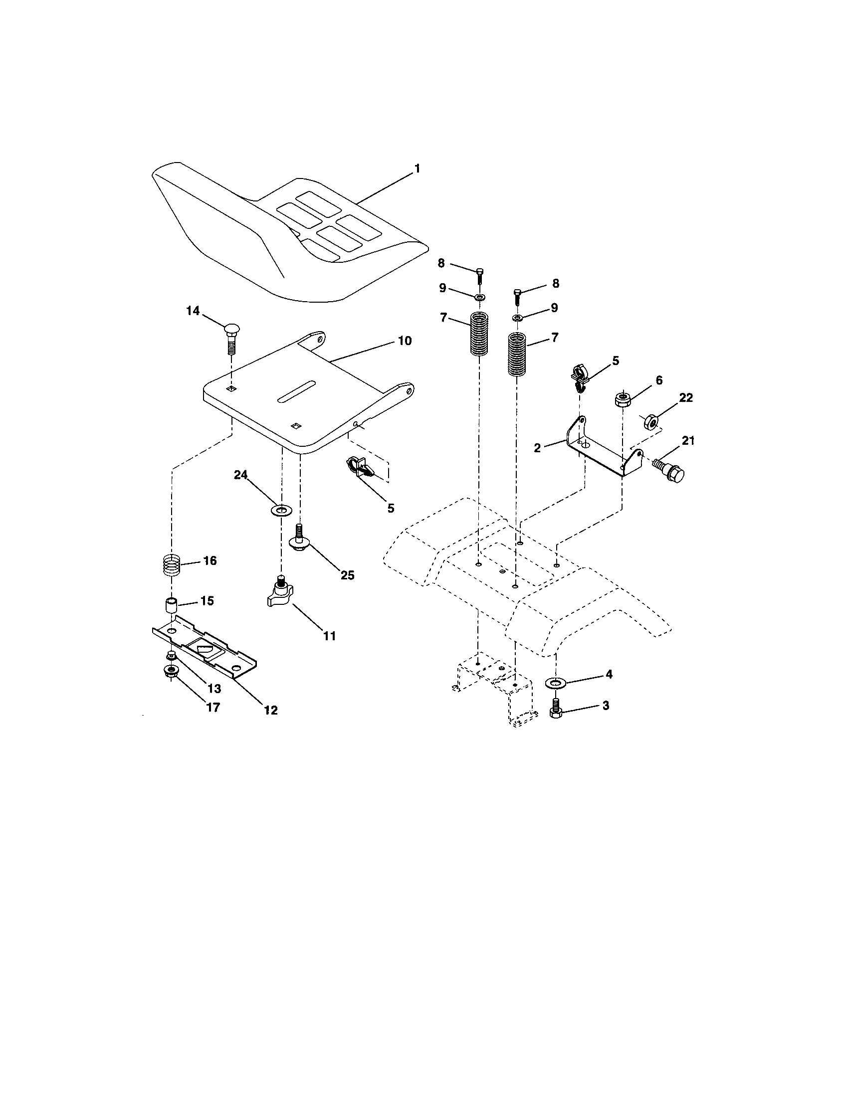 Husqvarna LO21H48J seat assembly diagram