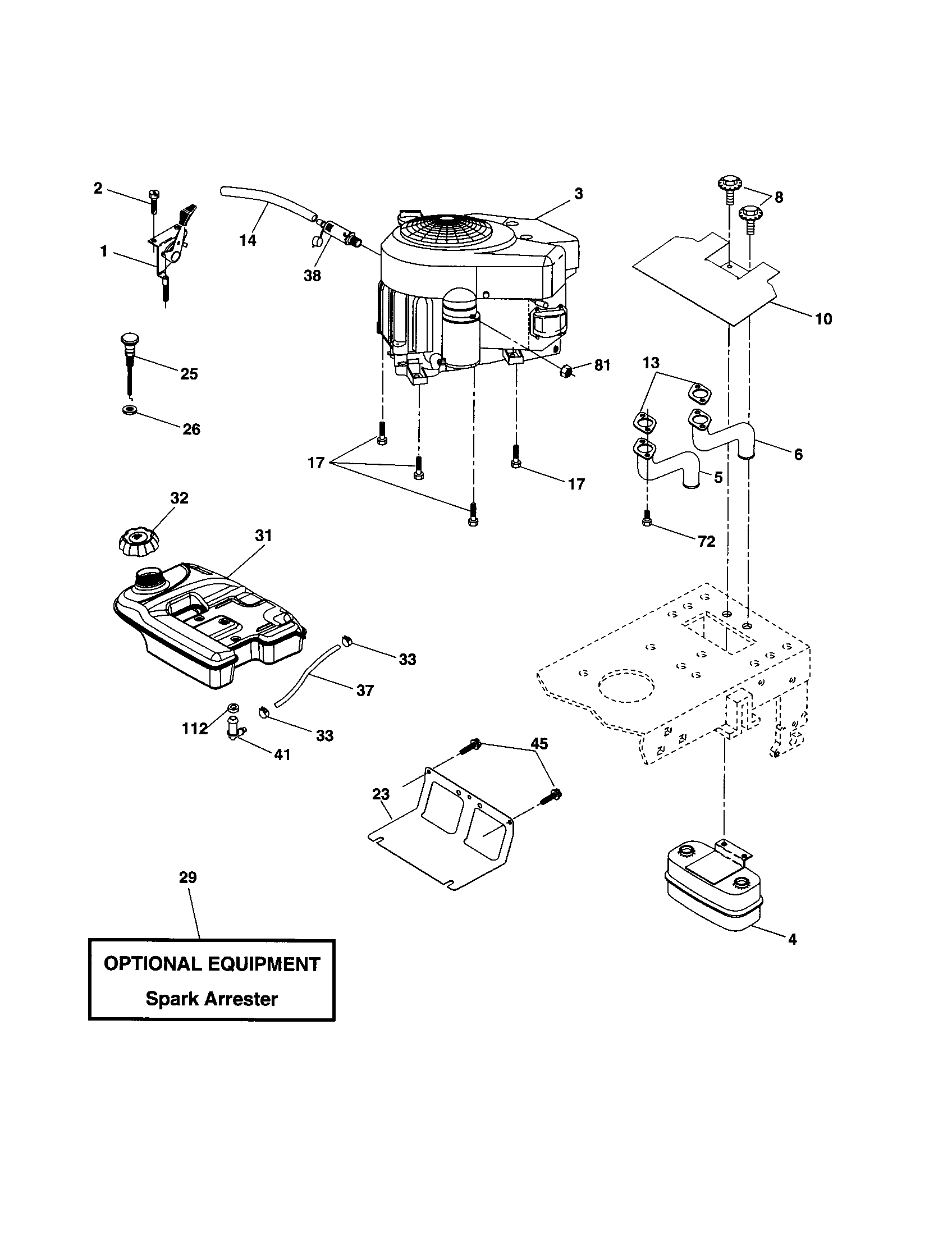 Husqvarna LO21H48J engine diagram