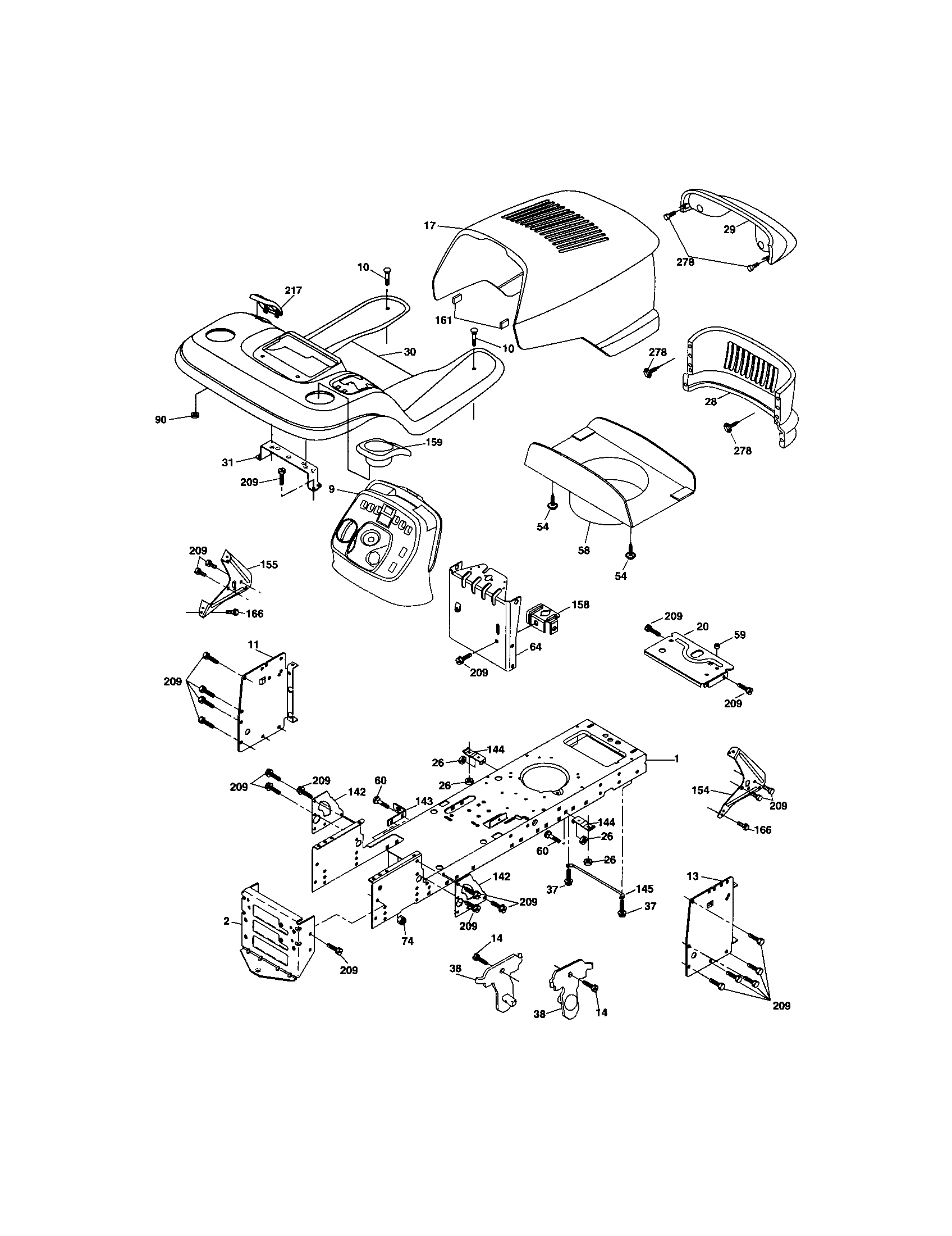 Craftsman 917273662 chassis and enclosures diagram