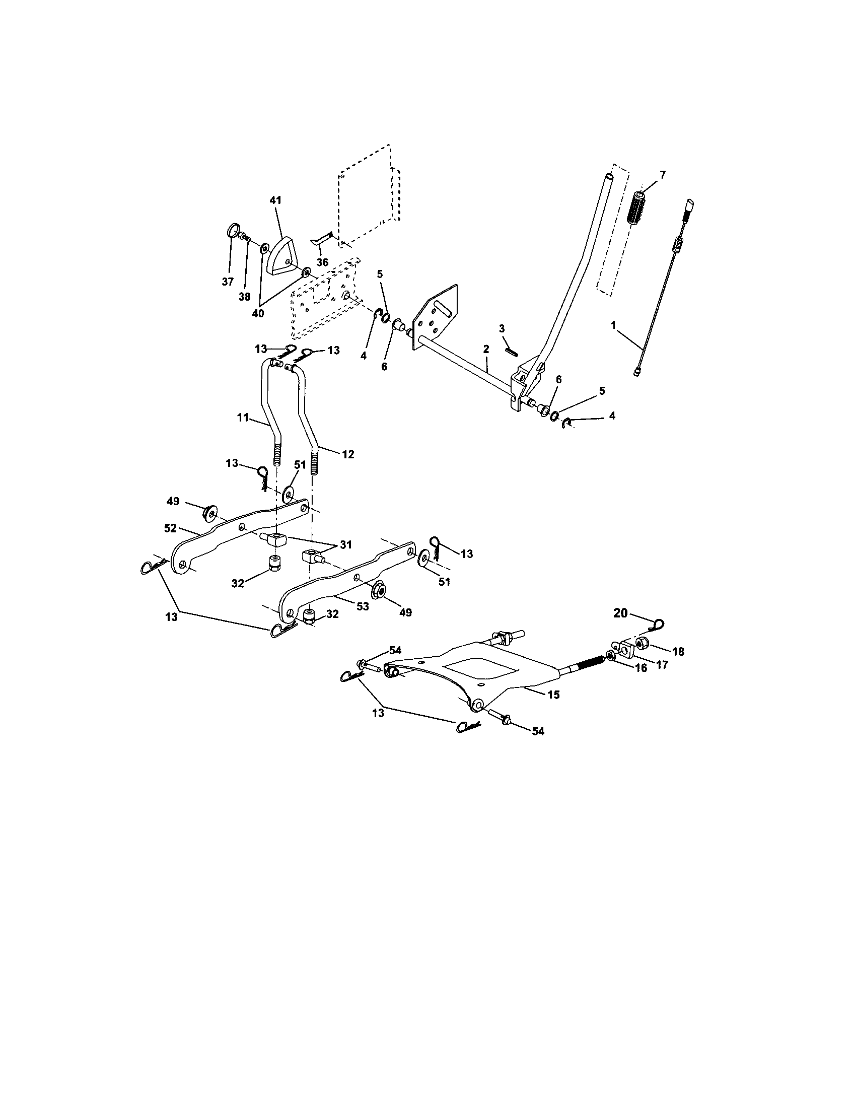 Craftsman 917273662 lift assembly diagram