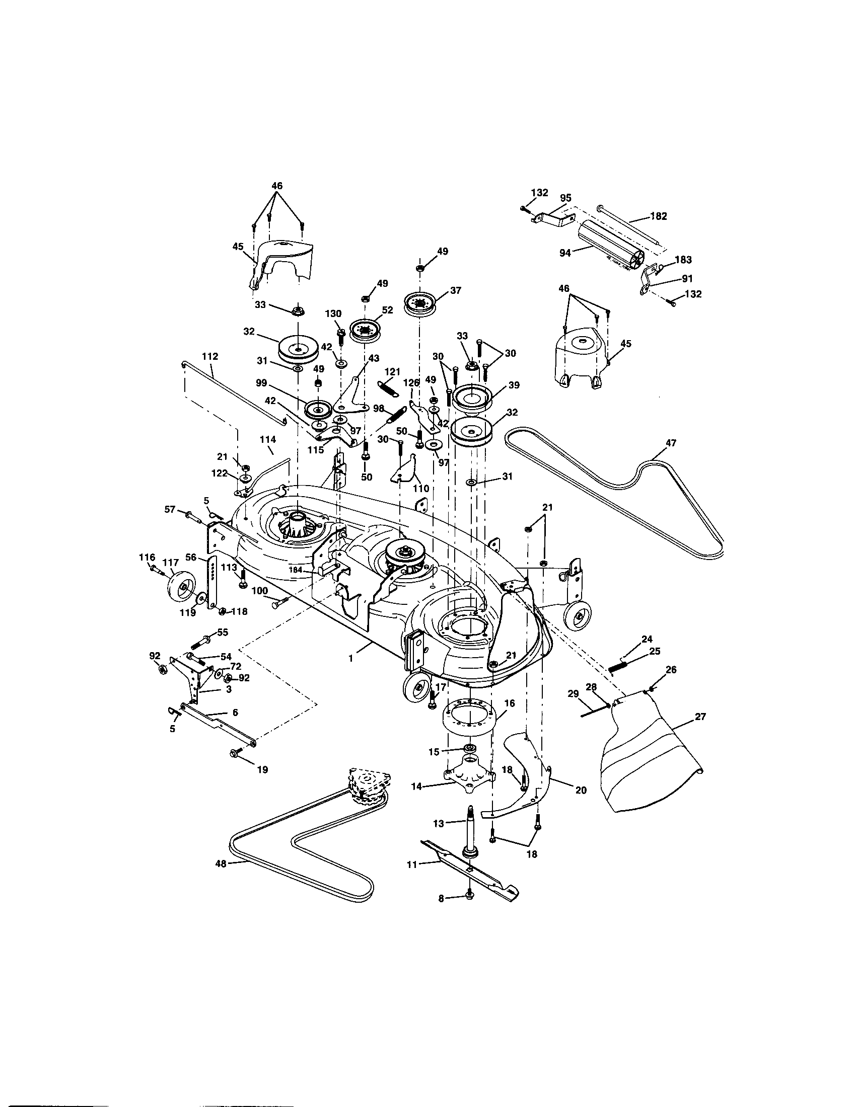 Craftsman 917273662 mower deck diagram