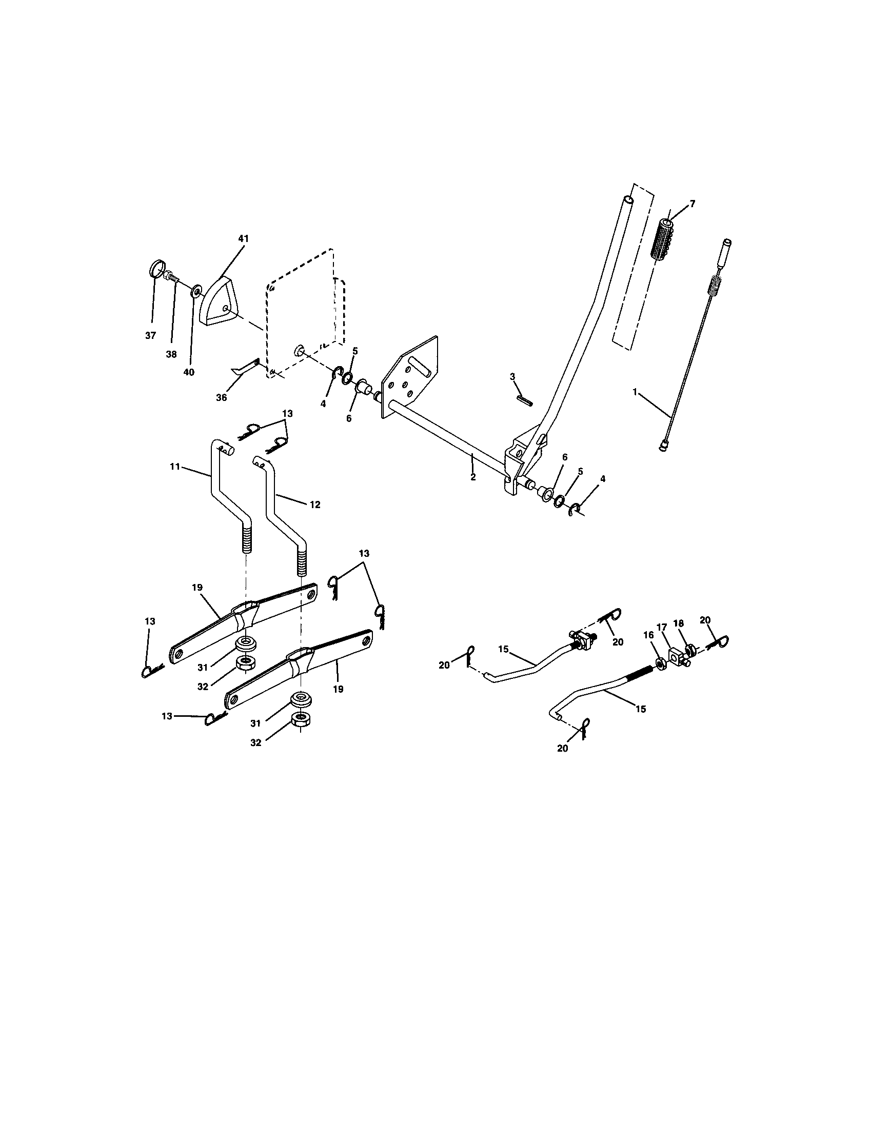 Craftsman 917273649 lift assembly diagram