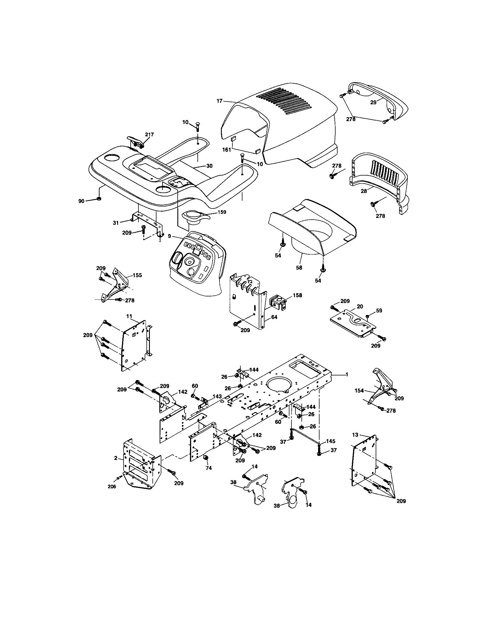 Craftsman 917273637 chassis and enclosures diagram