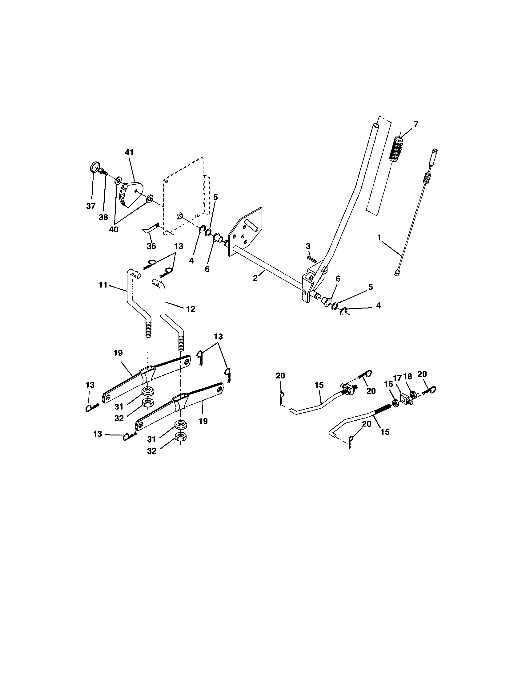 Craftsman 917273637 lift assembly diagram