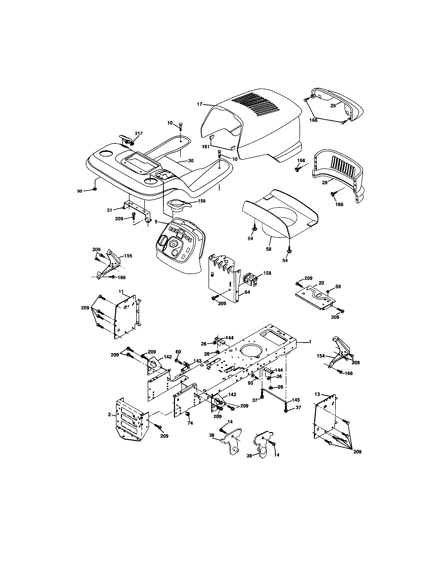 Craftsman 917273623 chassis and enclosures diagram