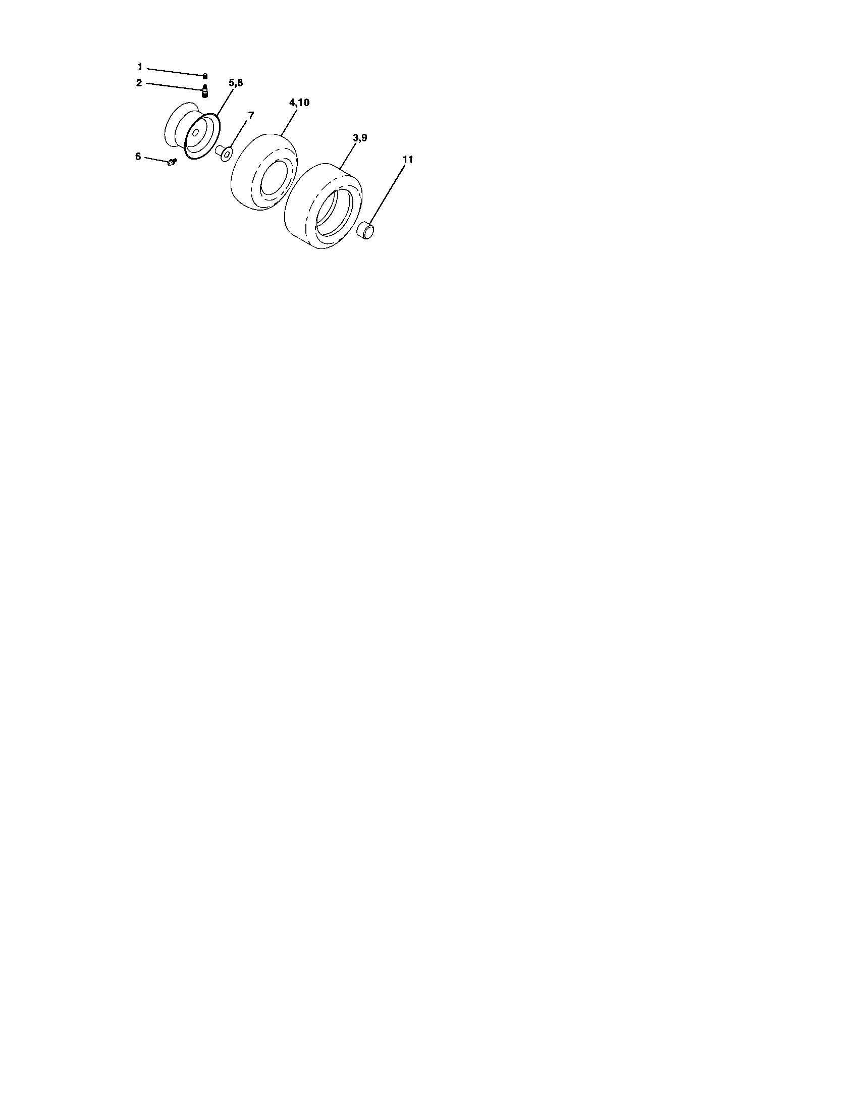 Craftsman 917273623 wheels and tires diagram