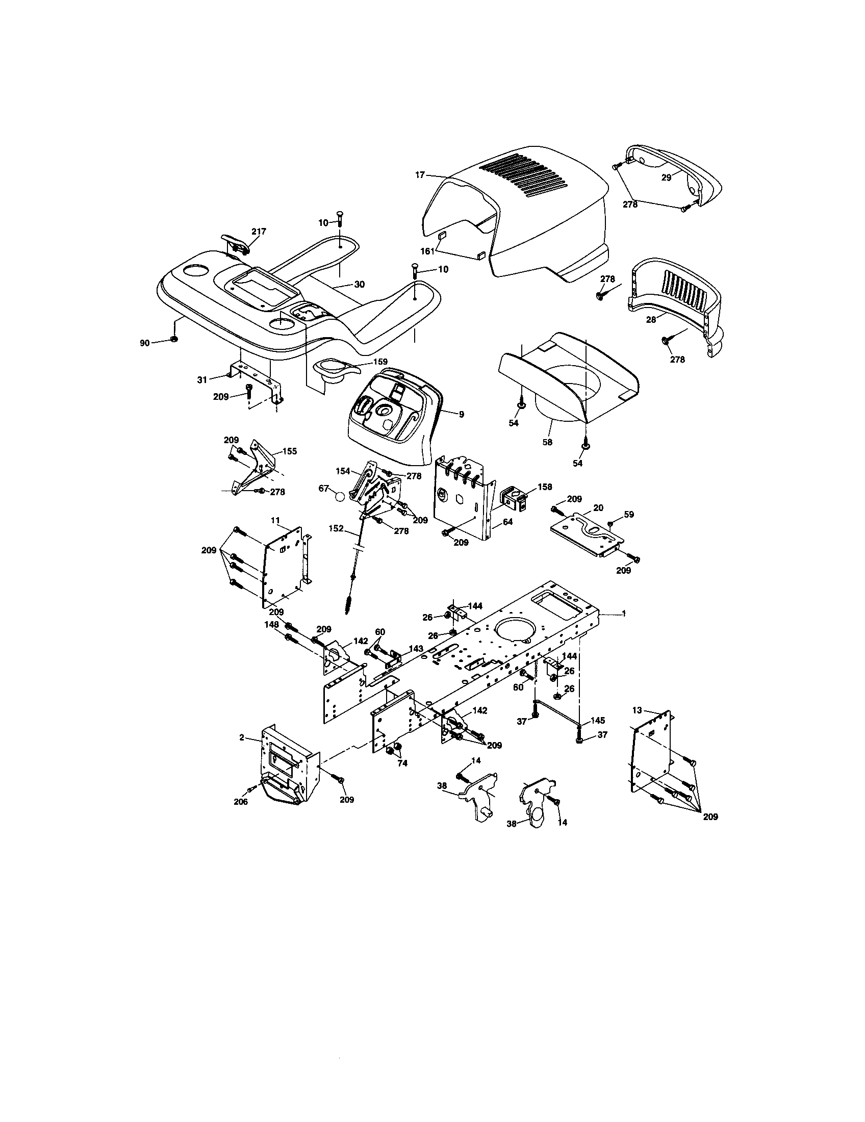 Craftsman 917273600 chassis and enclosures diagram