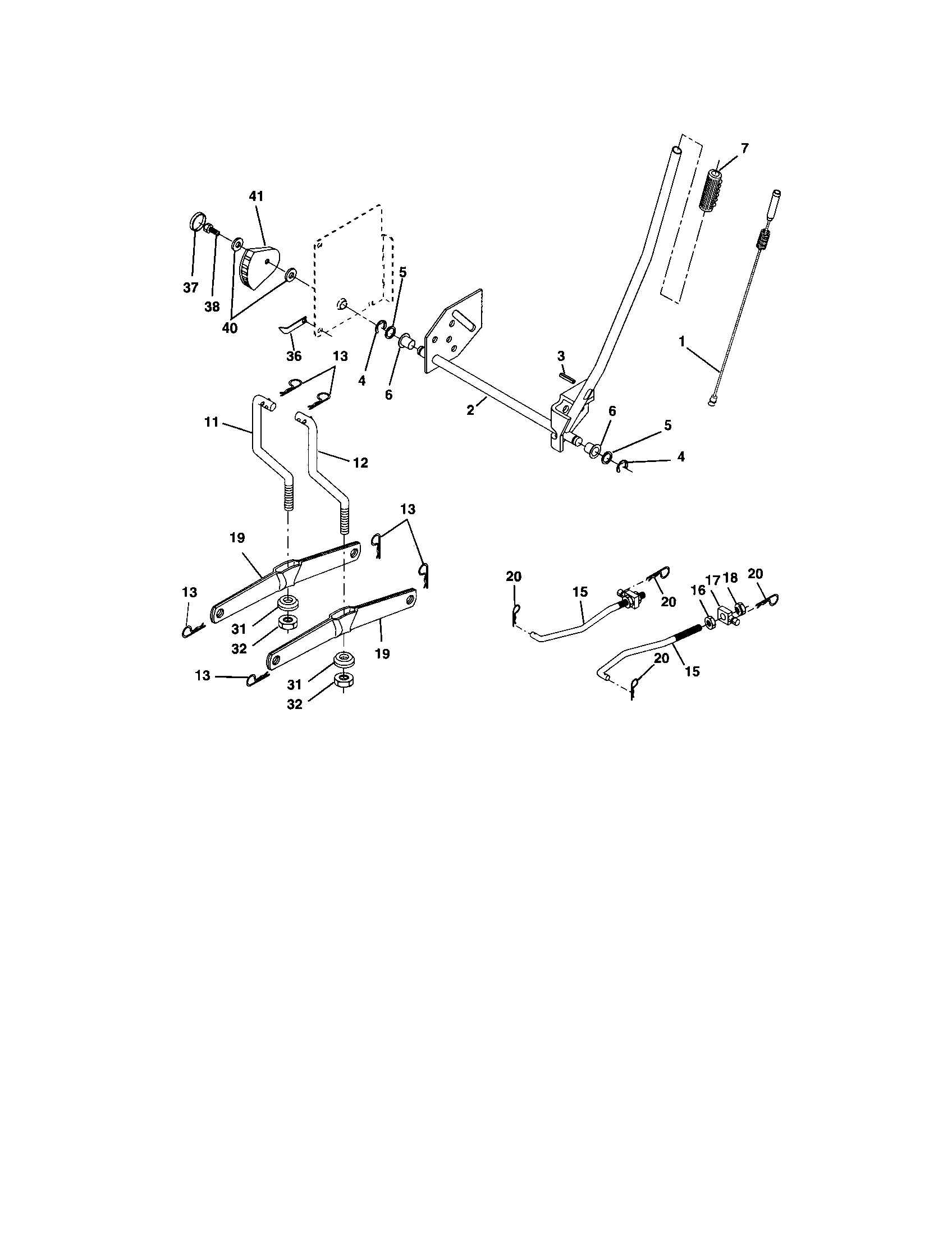 Craftsman 917273600 lift assembly diagram